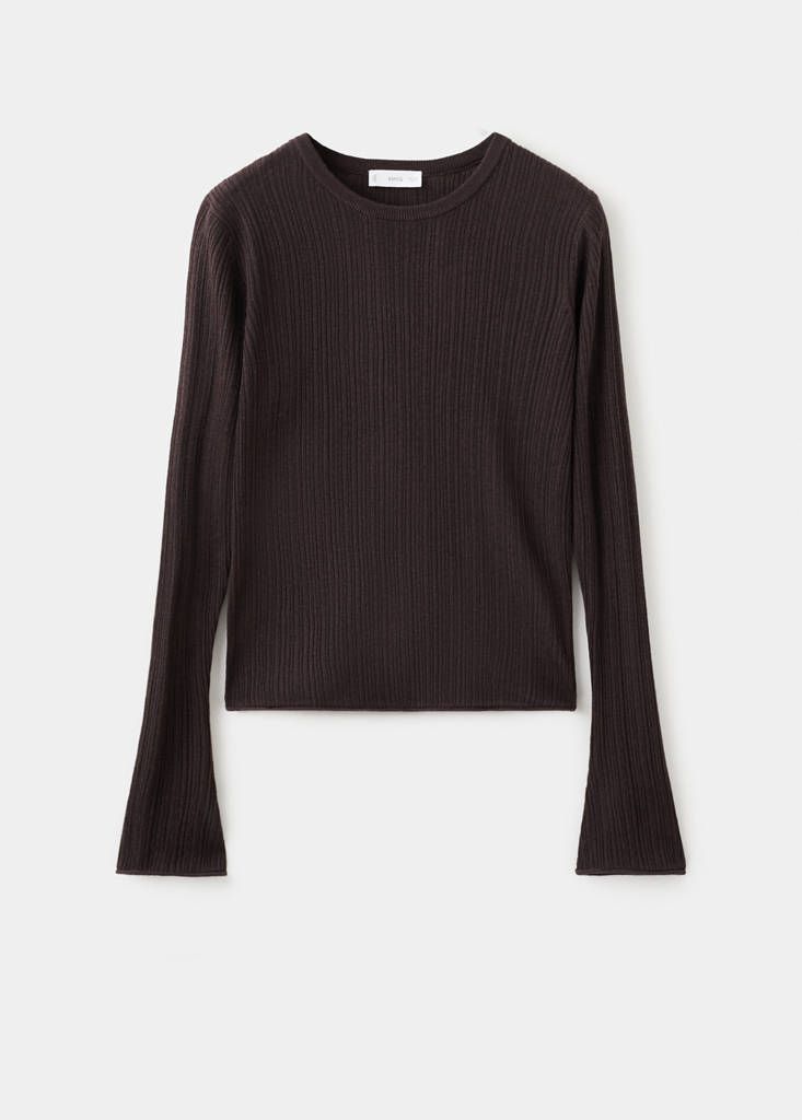 Fine-knit sweater — Brown