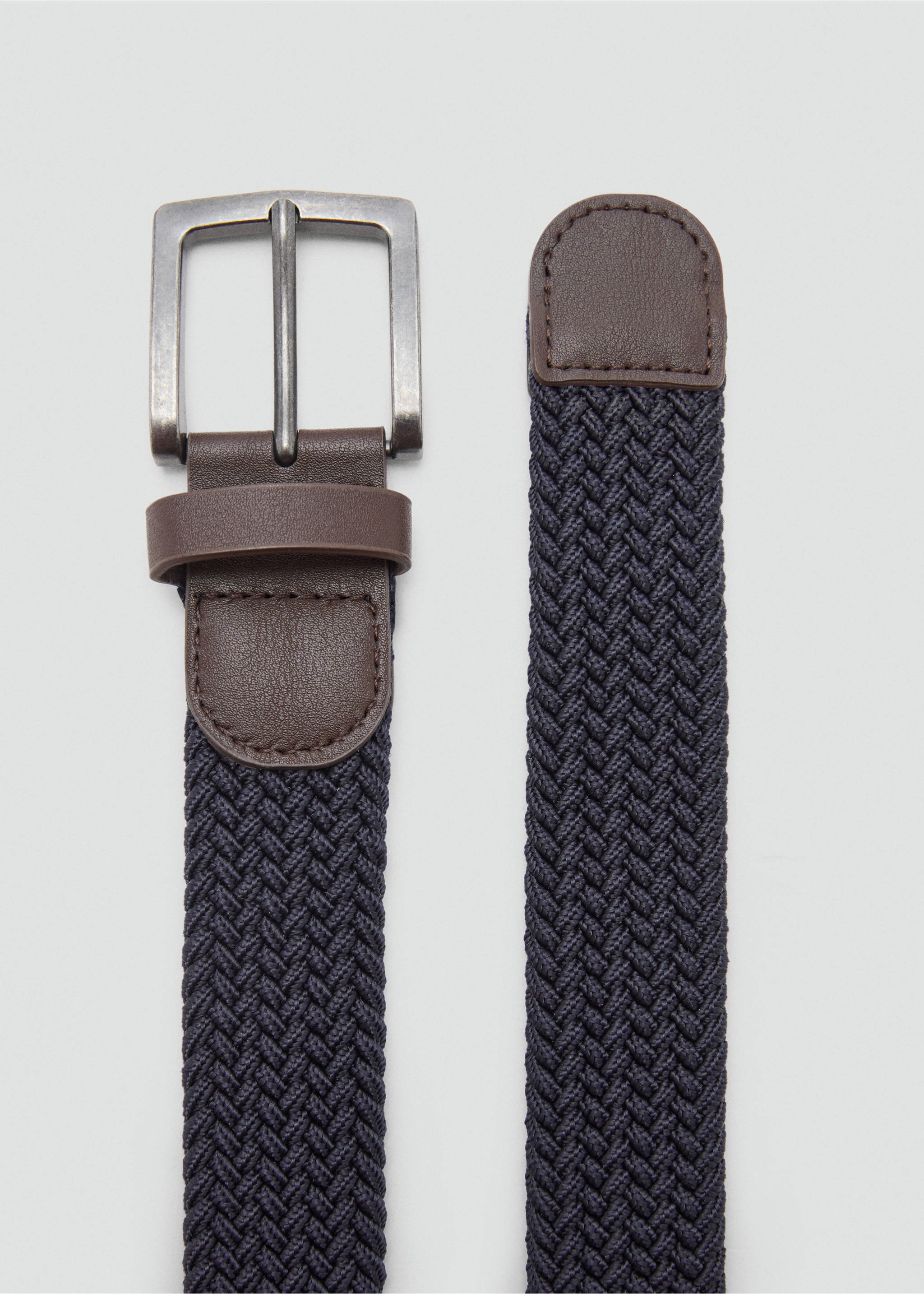 Braided belt - Medium plane, Blue. Ref: 27012554-00.