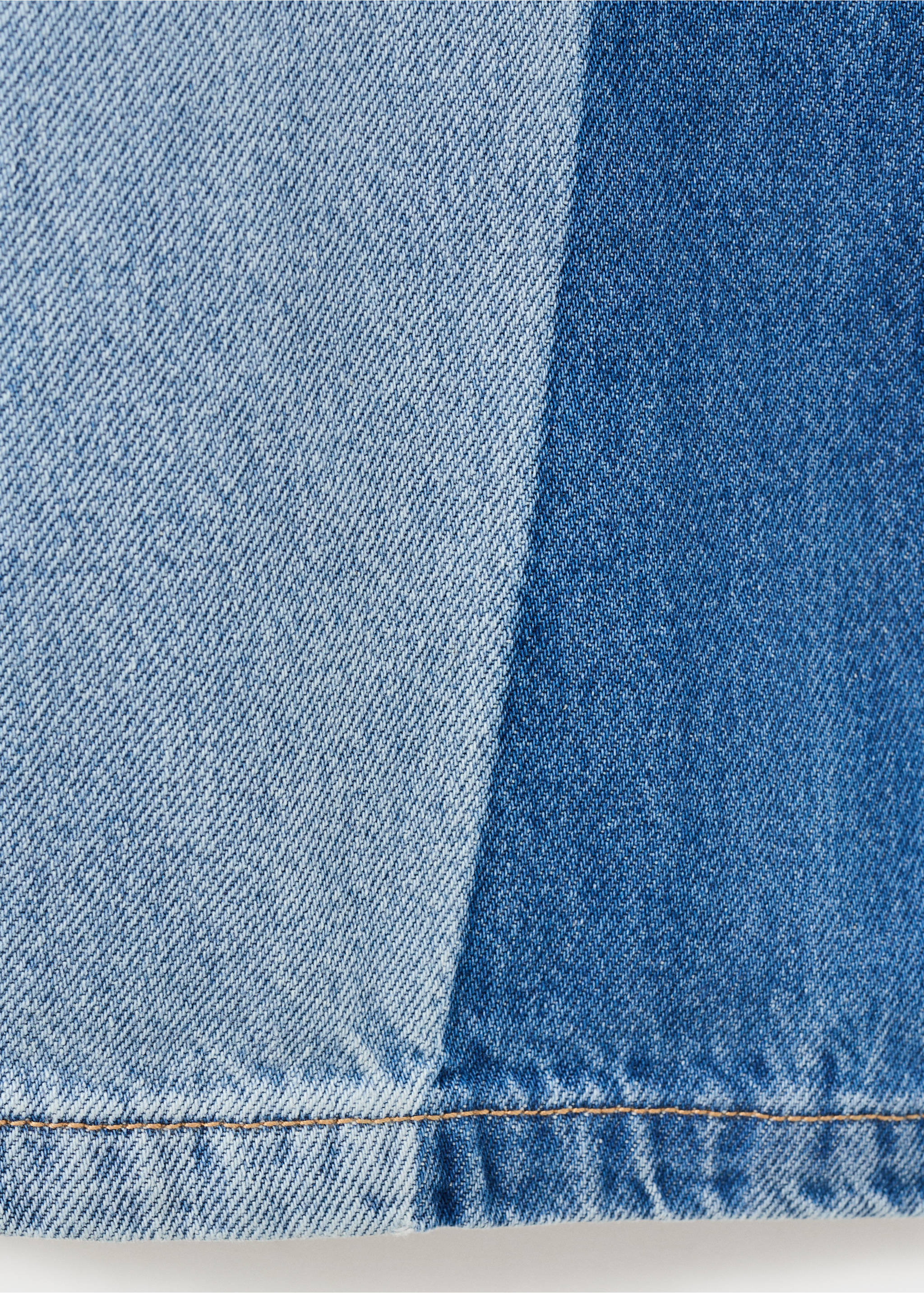 Bicolour palazzo jeans - Details of the article 8, Medium Blue. Ref: 27012893-00.