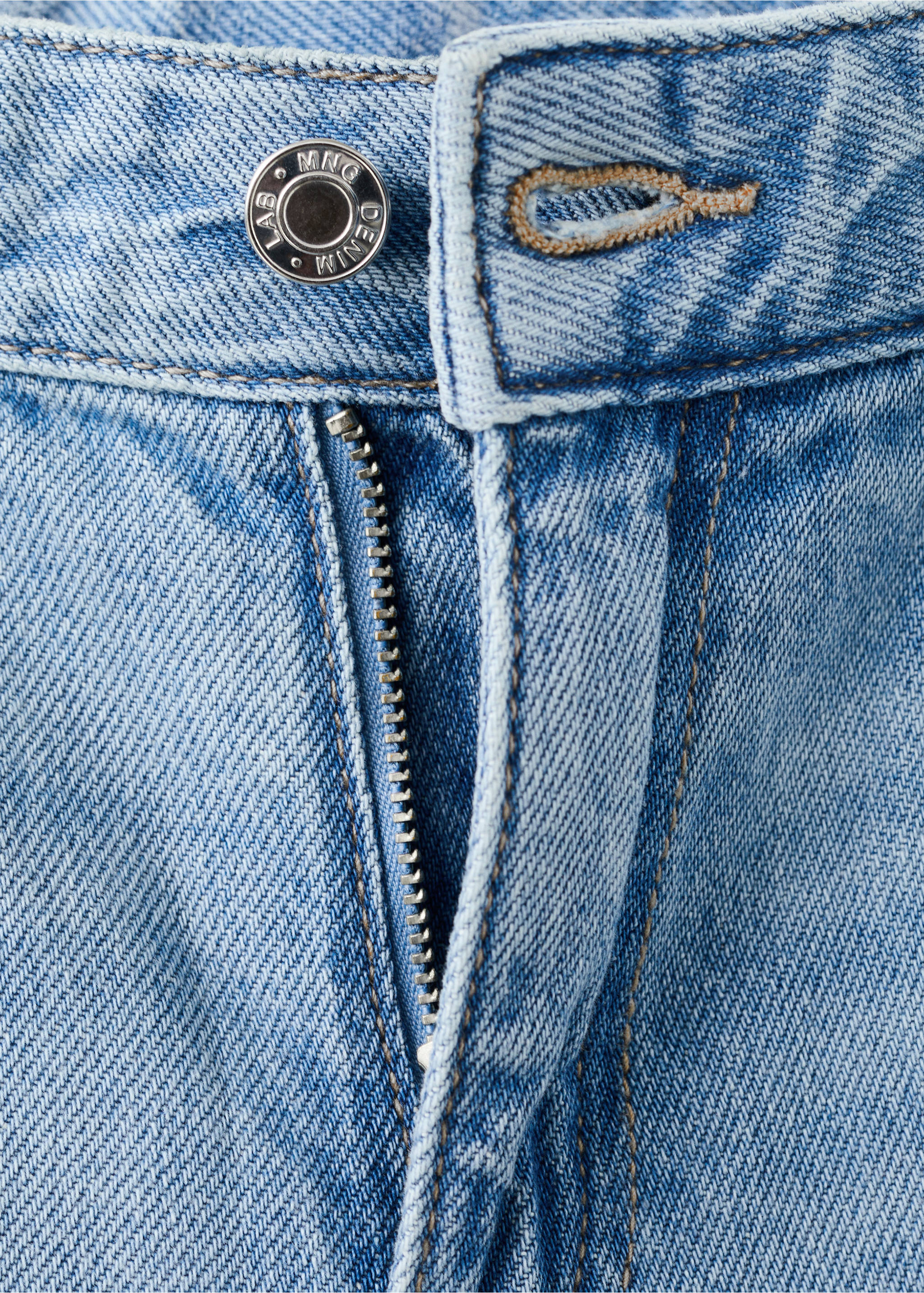 Bicolour palazzo jeans - Details of the article 0, Medium Blue. Ref: 27012893-00.