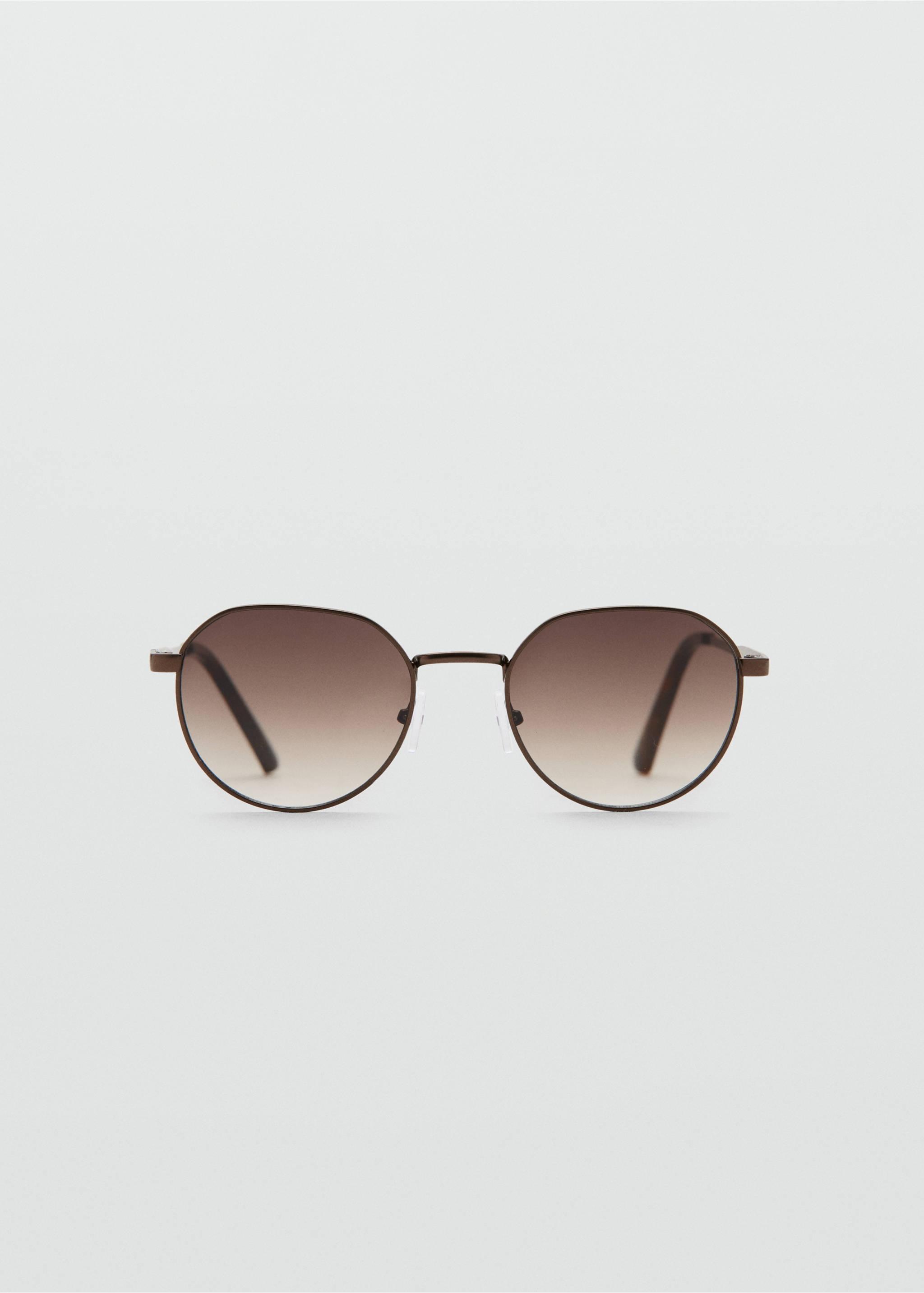 Round metal-frame sunglasses - Article without model, Brown. Ref: 27012899-00.