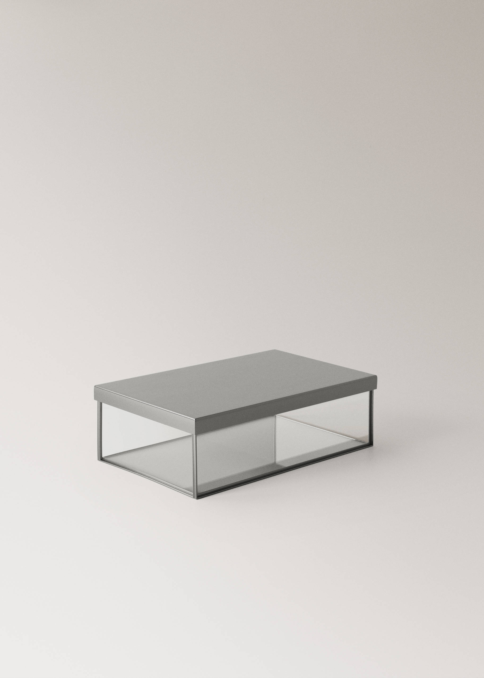 Medium glass box with metal contrast - Details of the article 1