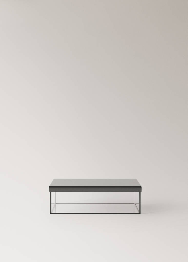 Medium glass box with metal contrast — Silver