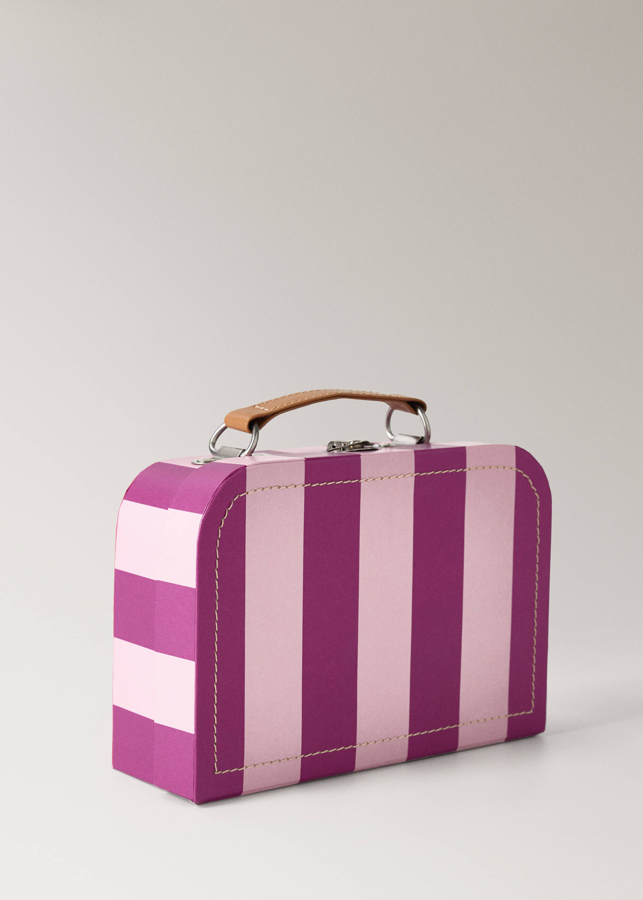 Small striped paper children's satchel - Details of the article 1