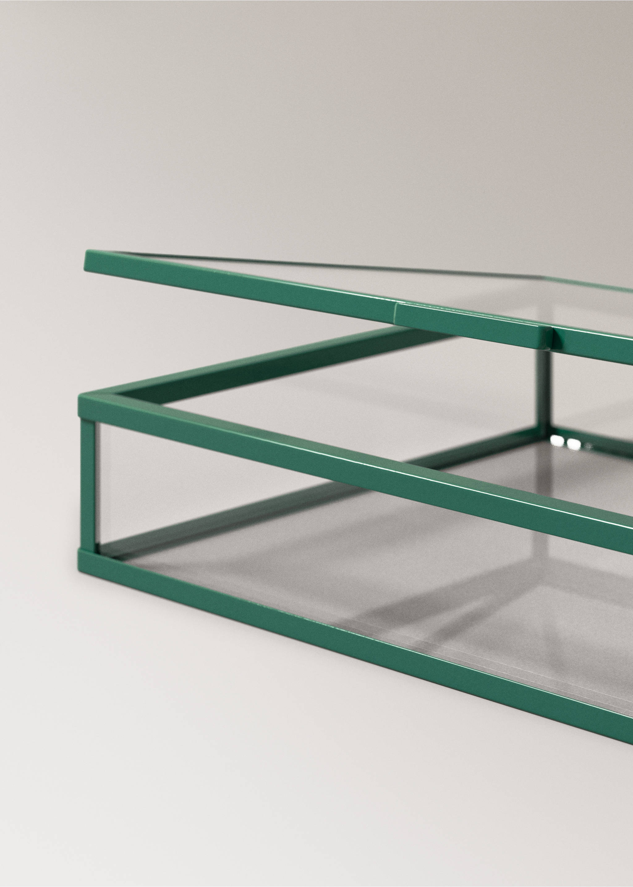 Small coloured crystal box - Details of the article 1, Emerald Green. Ref: 27012911-00.