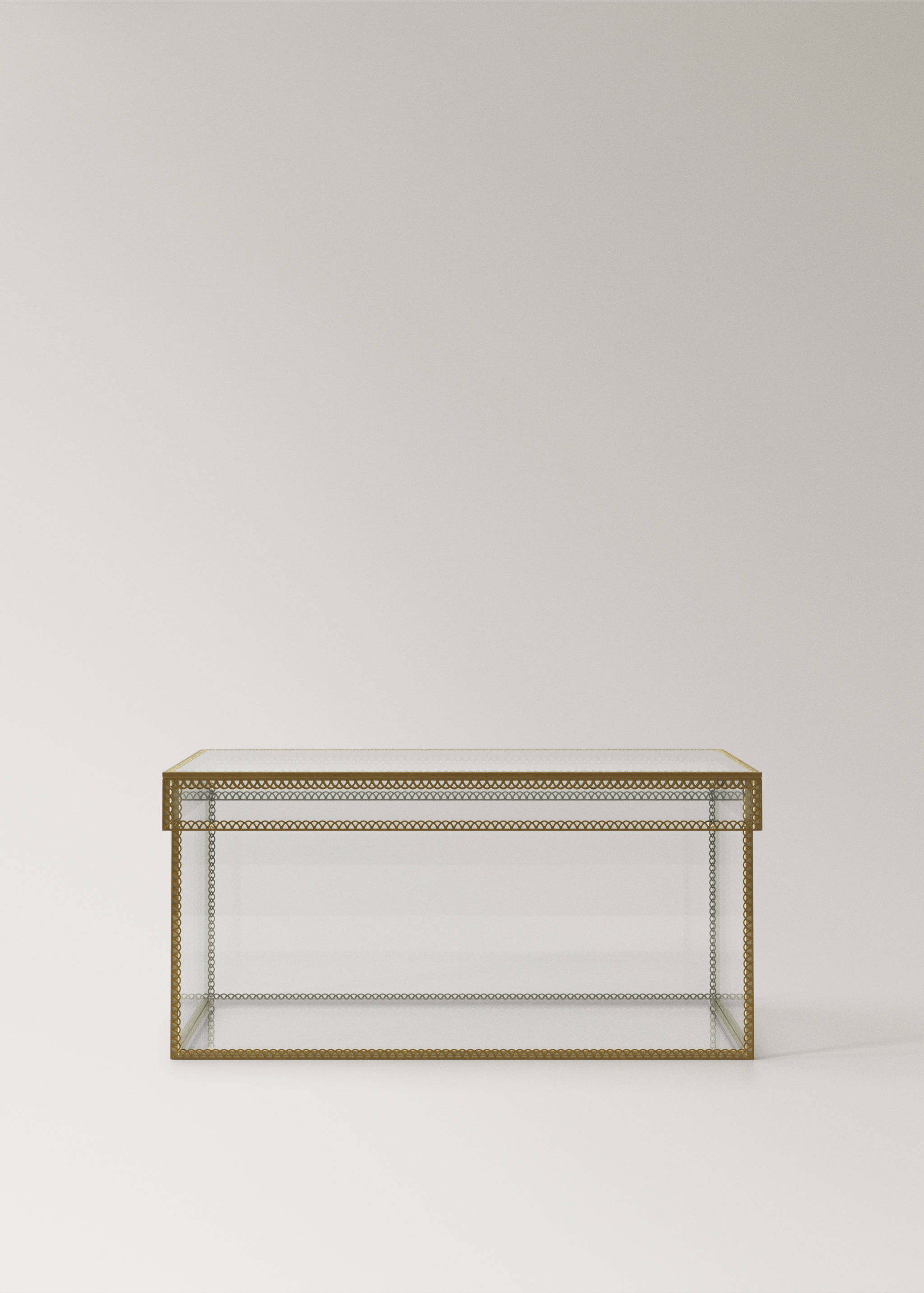 Střední kovový box s okrajem - Zboží bez modelu