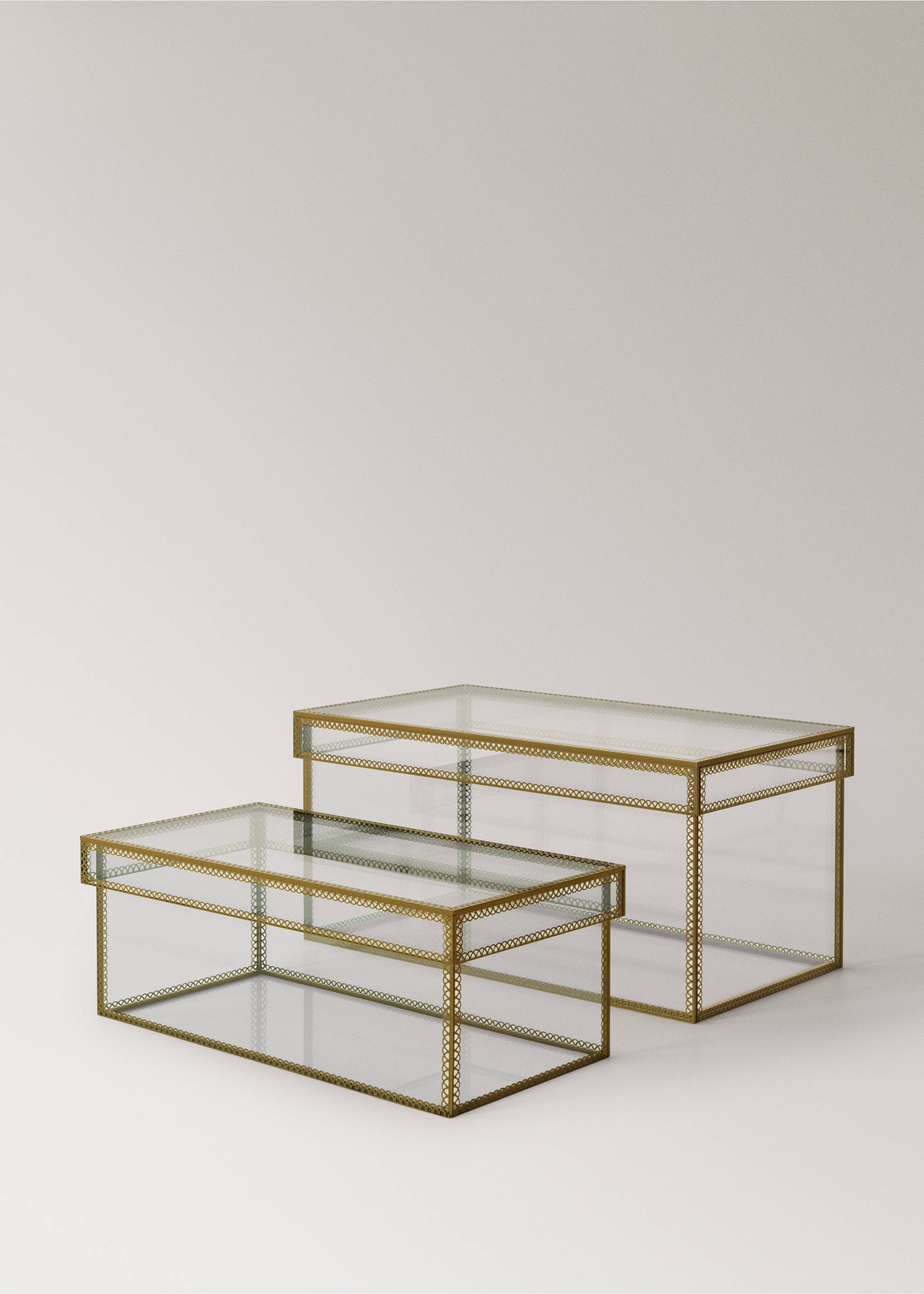 Large metal-edged box - Details of the article 3, Gold. Ref: 27012913-00.