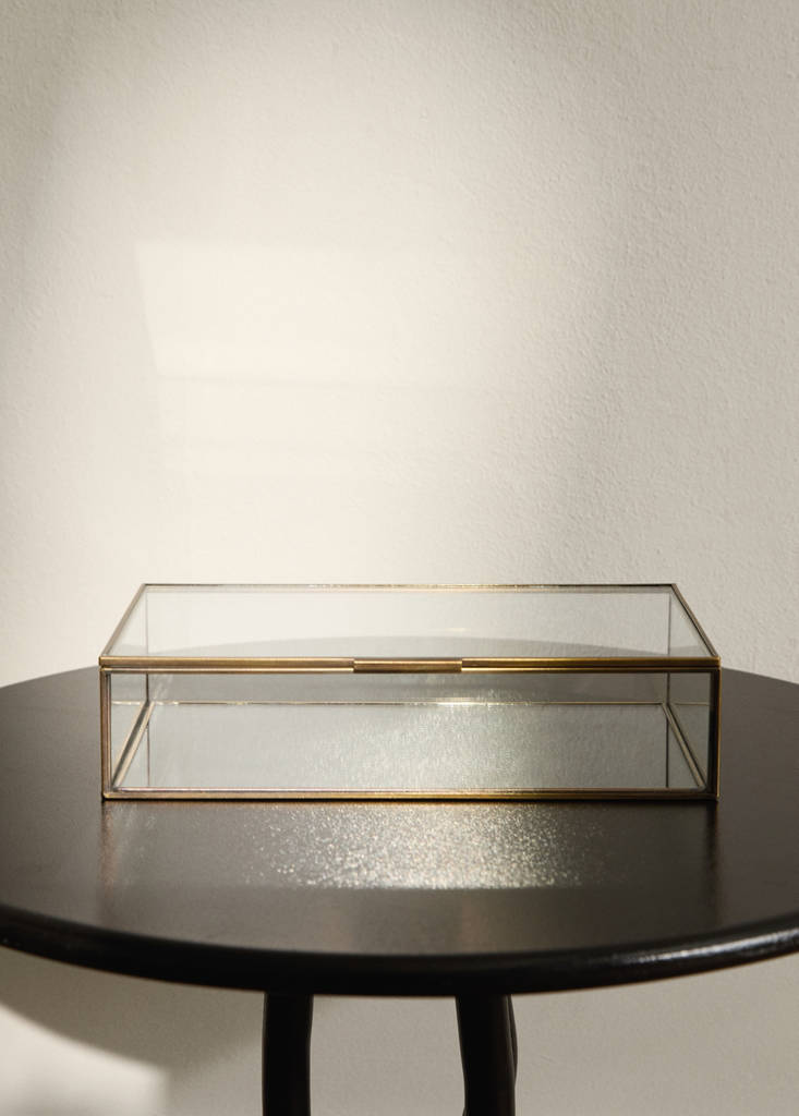 Medium metal jewellery box — Gold