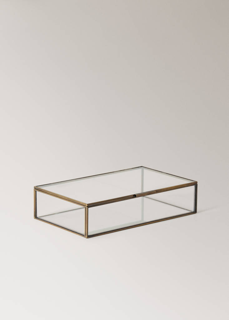 Medium metal jewellery box — Gold