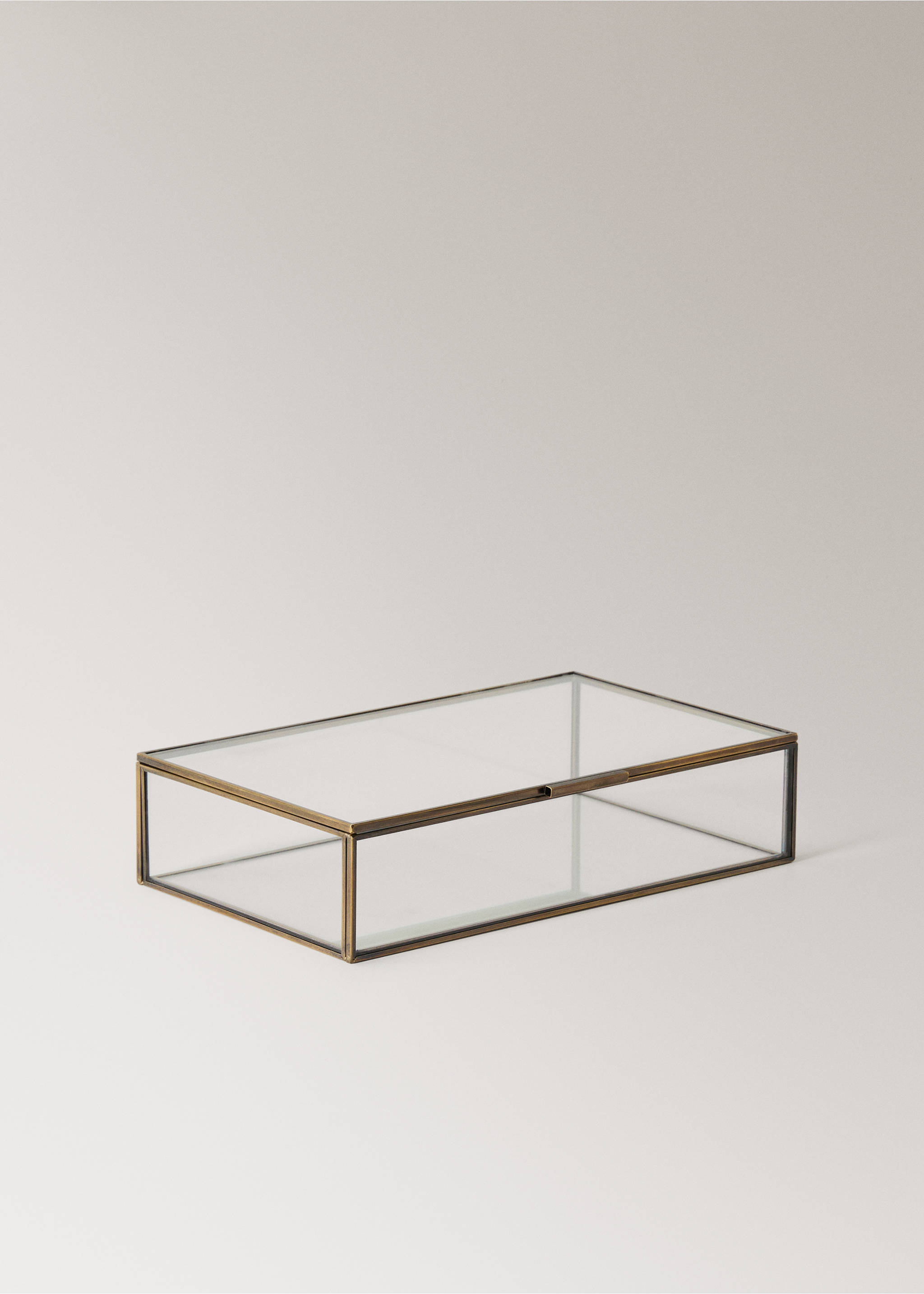 Medium box with metal profile - Details of the article 1, Gold. Ref: 27012915-00.