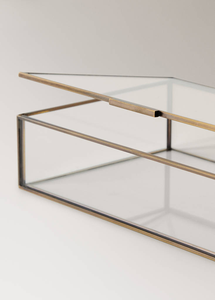 Medium metal jewellery box — Gold