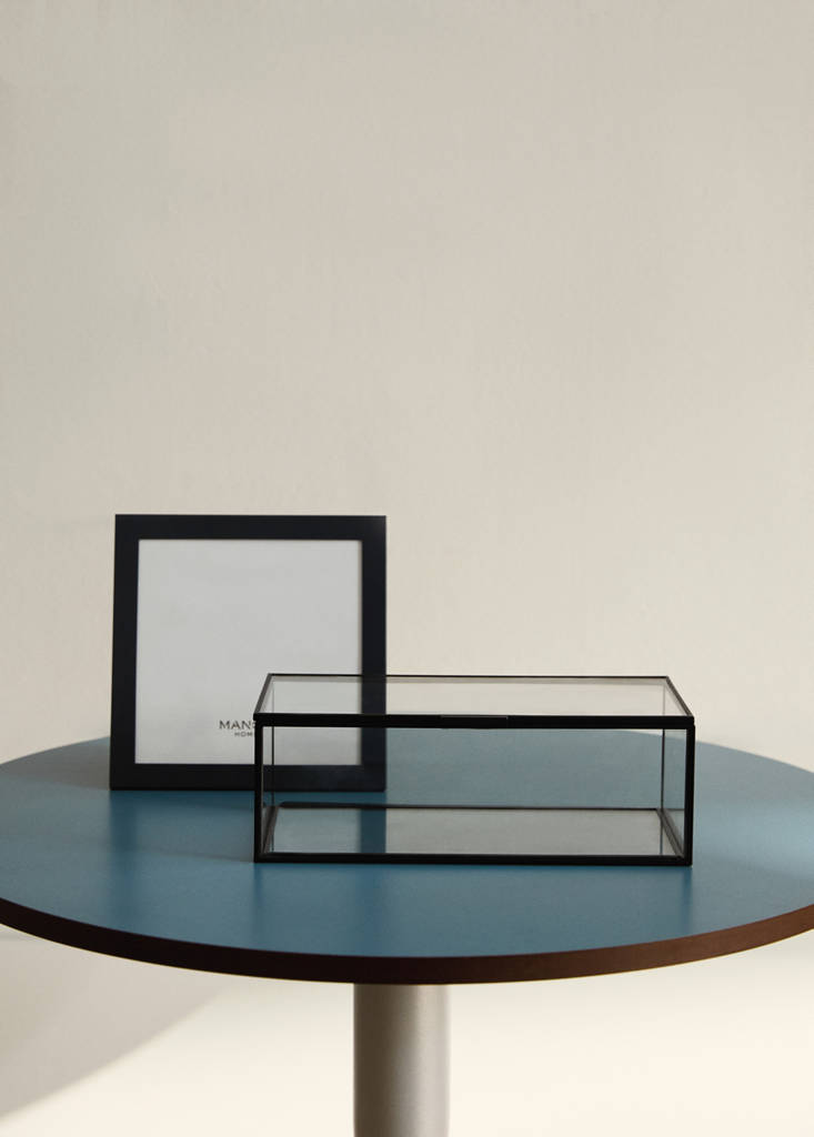 Small glass jewellery box — Black