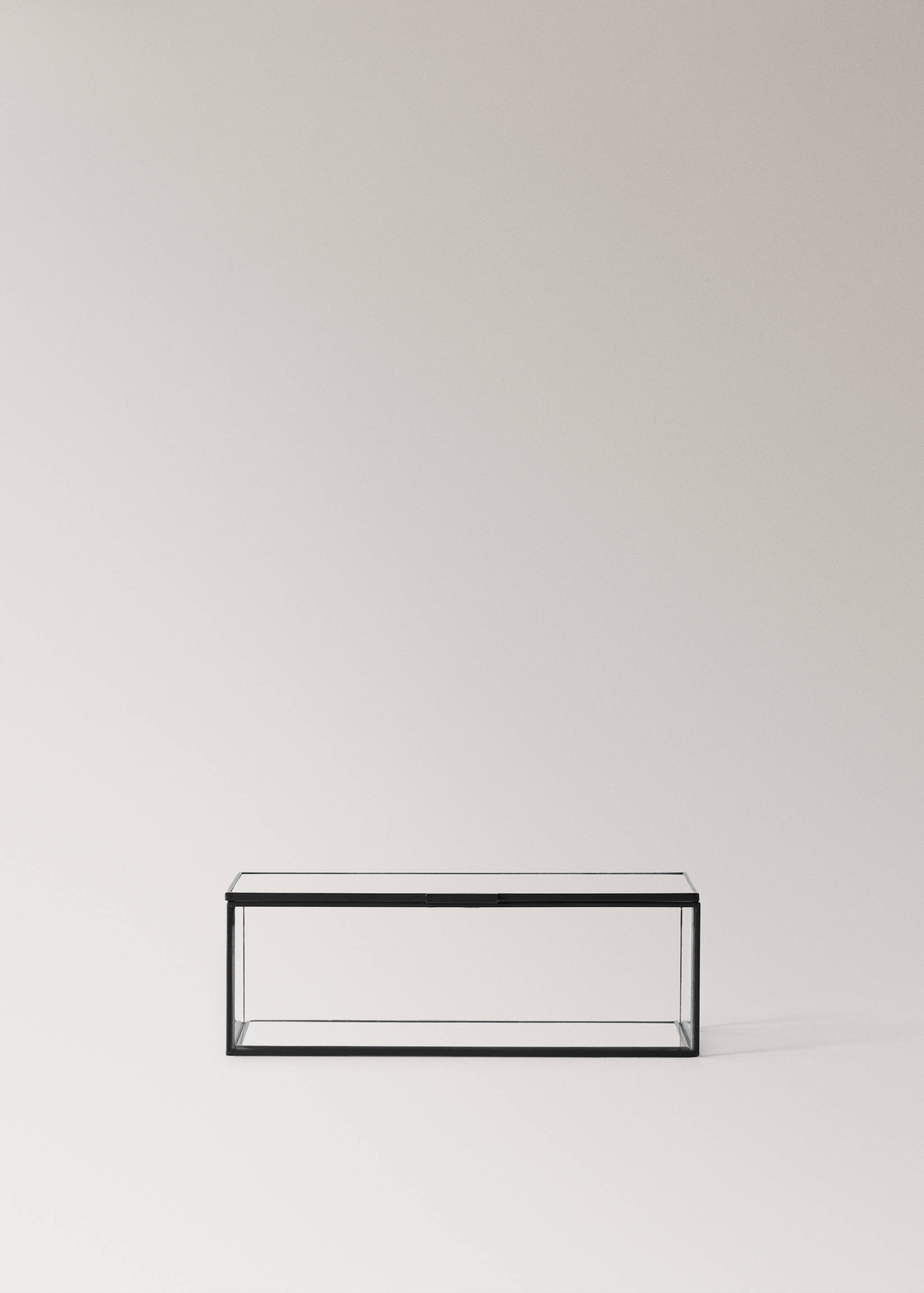 Small glass and metal jewellery box - Article without model