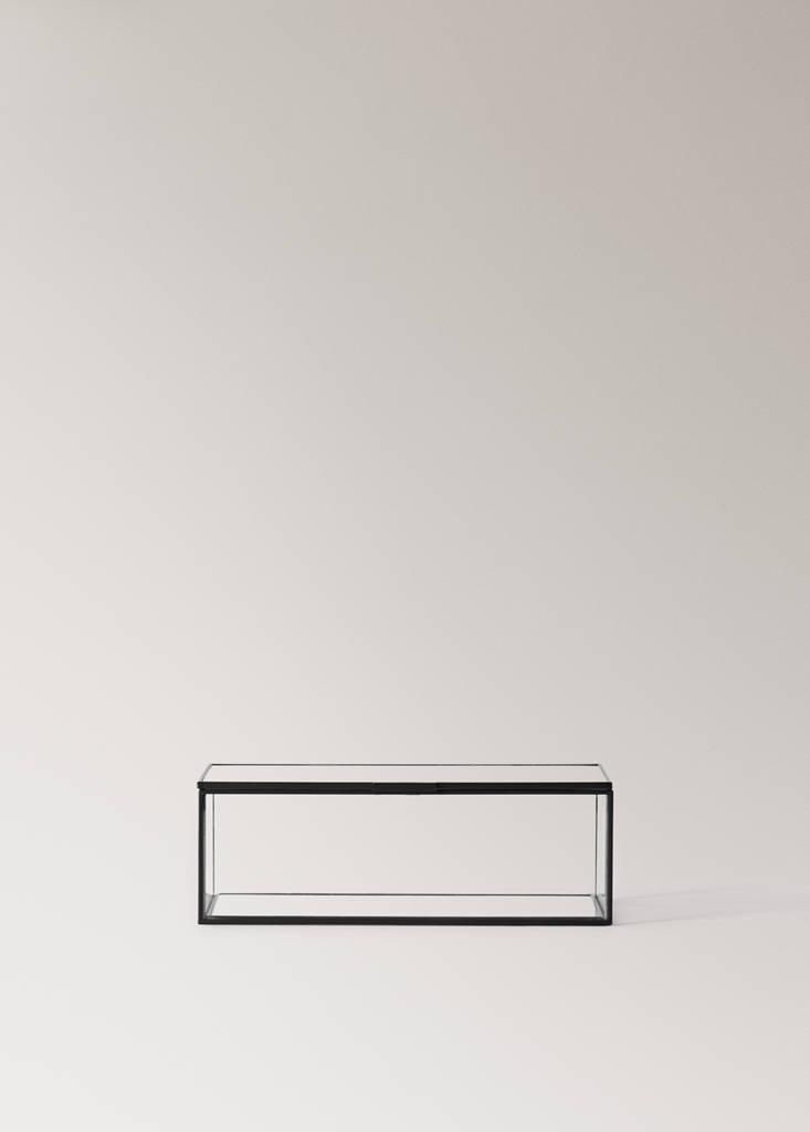 Small glass jewellery box — Black
