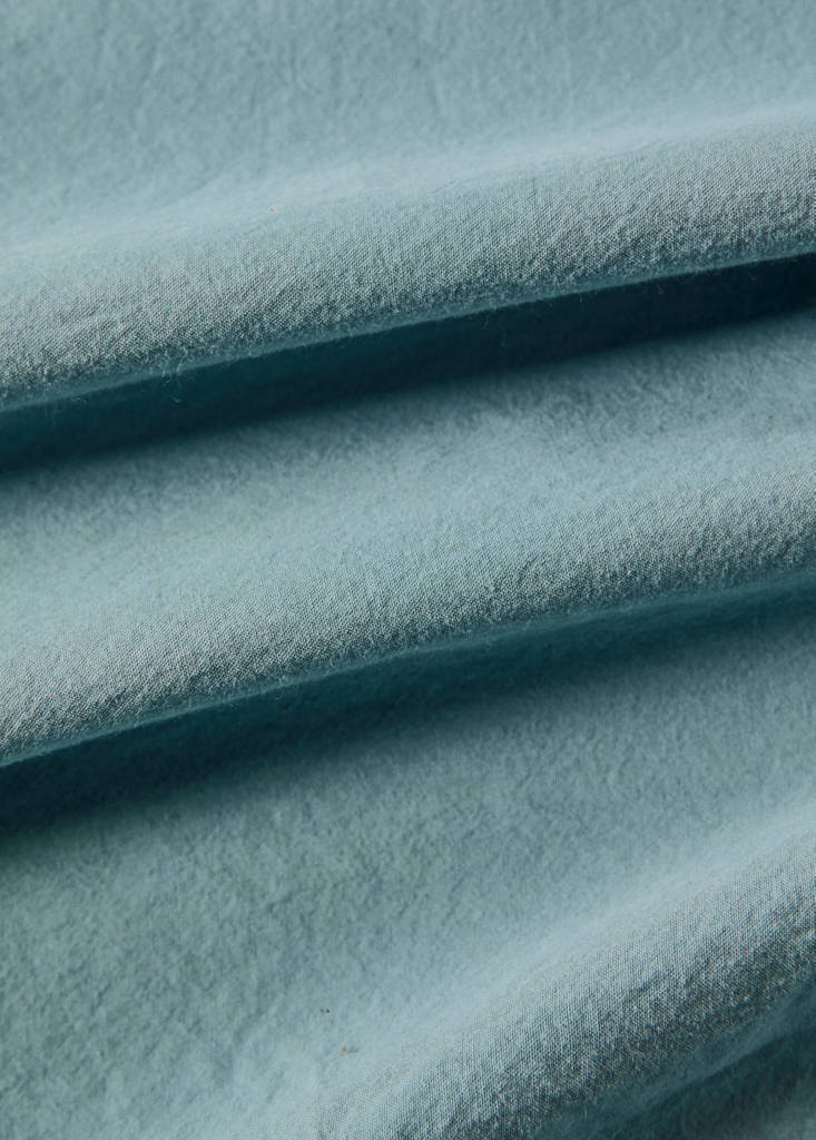 Garment-dyed cotton duvet cover for 90cm bed — Aqua Green
