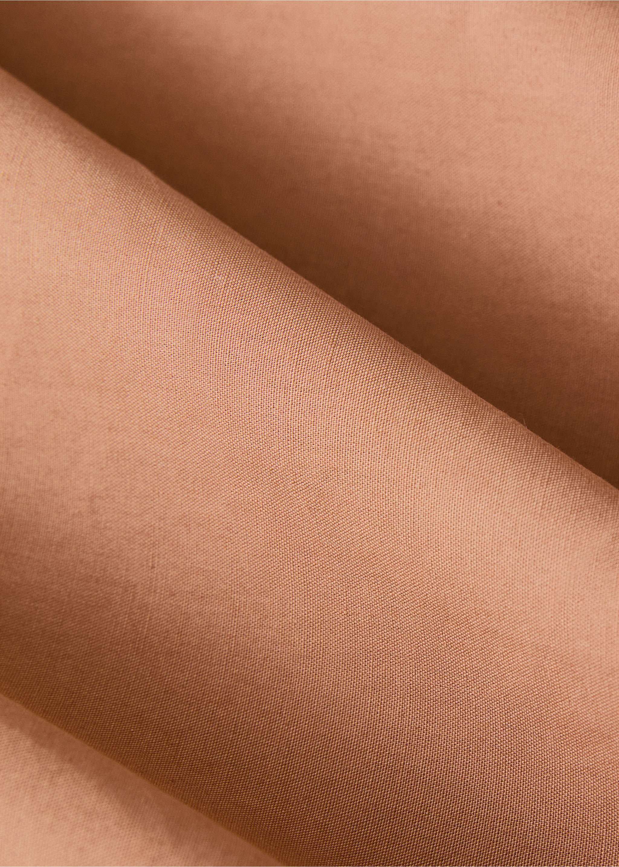 200-thread count percale cotton top sheet for 200 cm bed - Details of the article 3, Burnt Orange. Ref: 27012919-00.