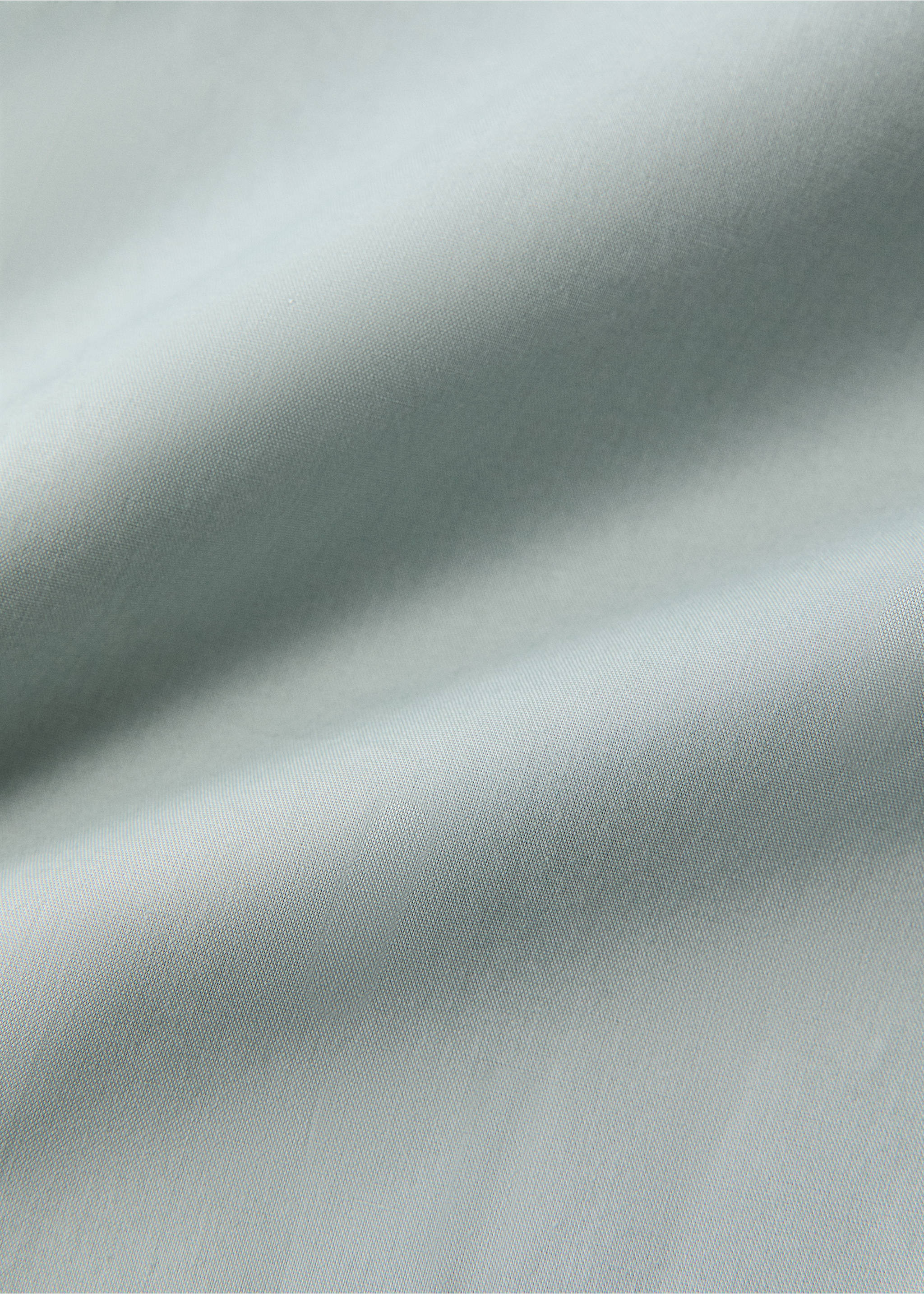200-thread count percale cotton top sheet for 200 cm bed - Details of the article 3, Aqua Green. Ref: 27012919-00.