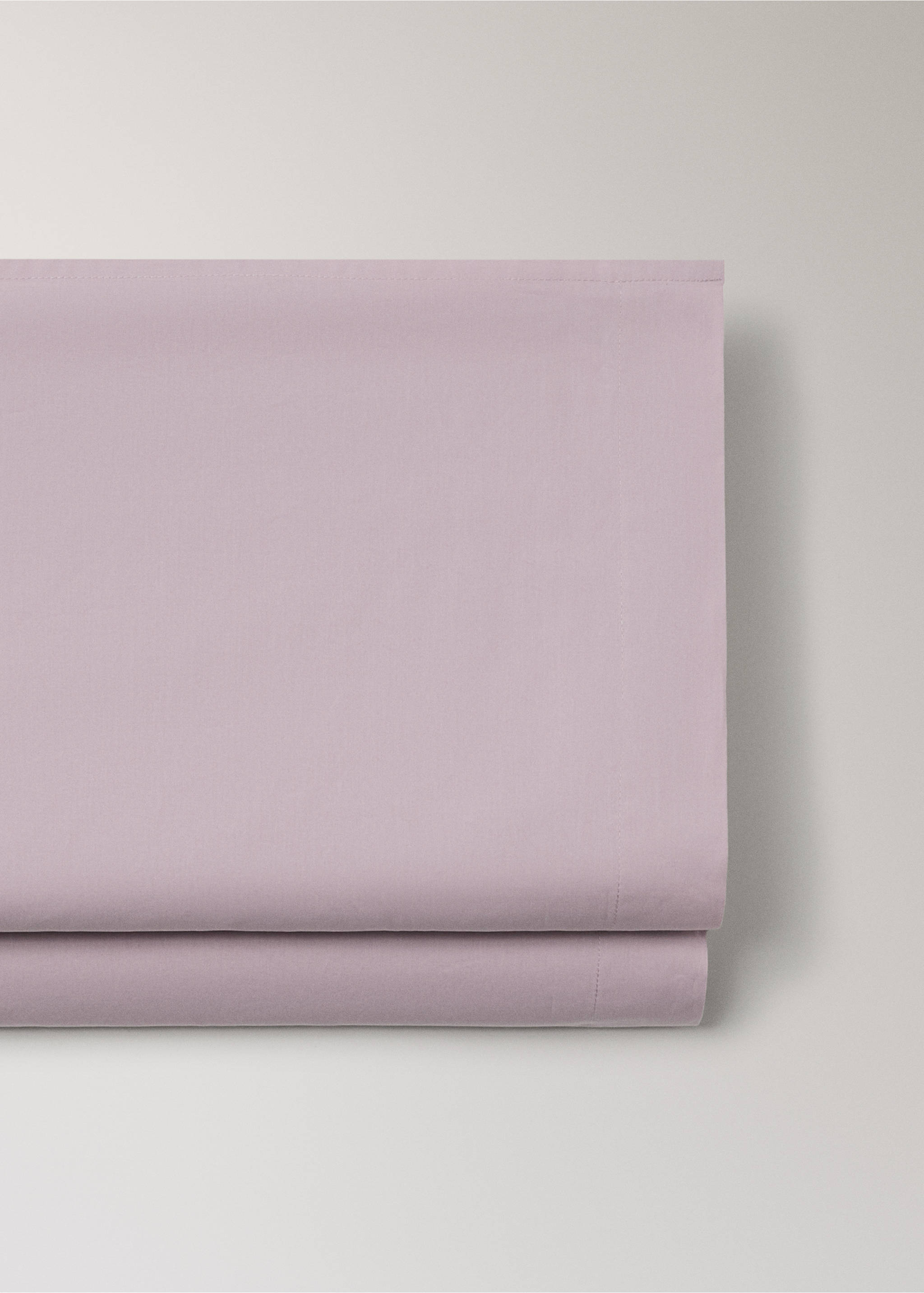 200-thread count percale cotton top sheet for 200 cm bed - Article without model, Light/Pastel Purple. Ref: 27012919-00.