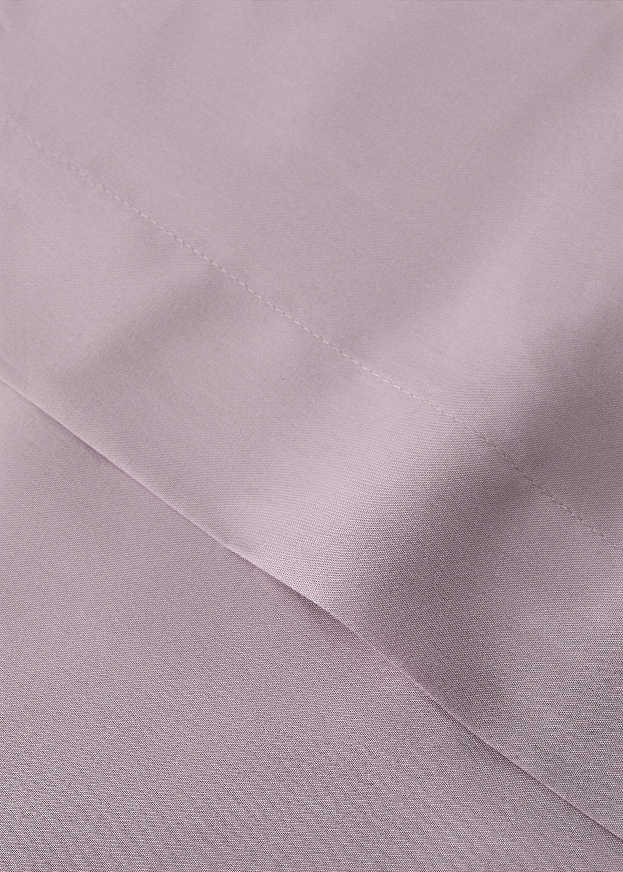200-thread count percale cotton top sheet for 200 cm bed - Details of the article 2, Light/Pastel Purple. Ref: 27012919-00.