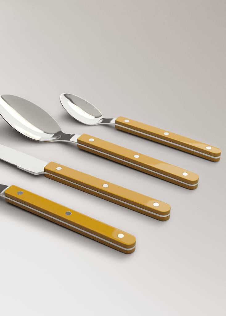 Stainless steel cutlery set with resin handles — Curry