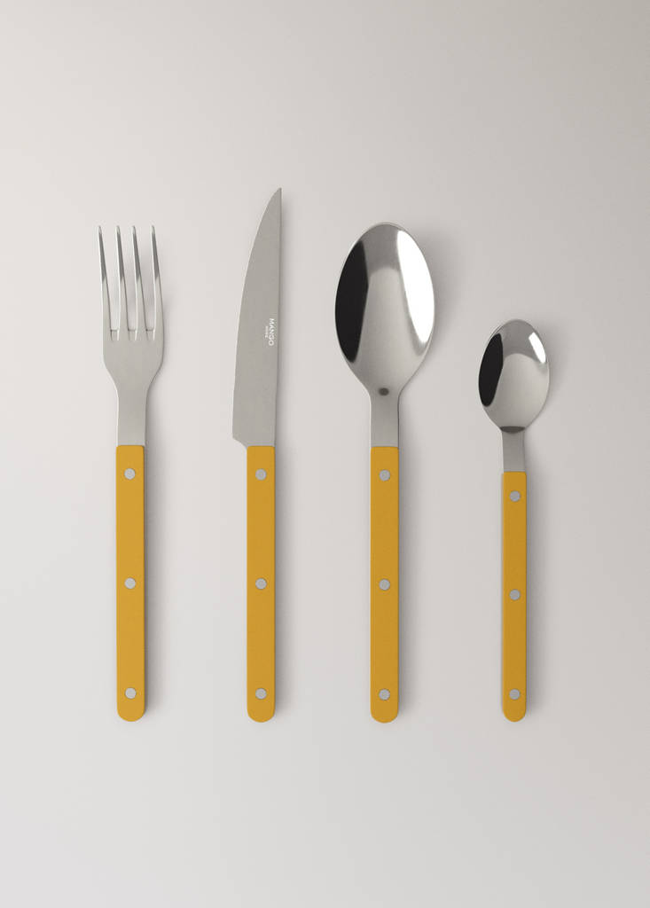 Stainless steel cutlery set with resin handles — Curry