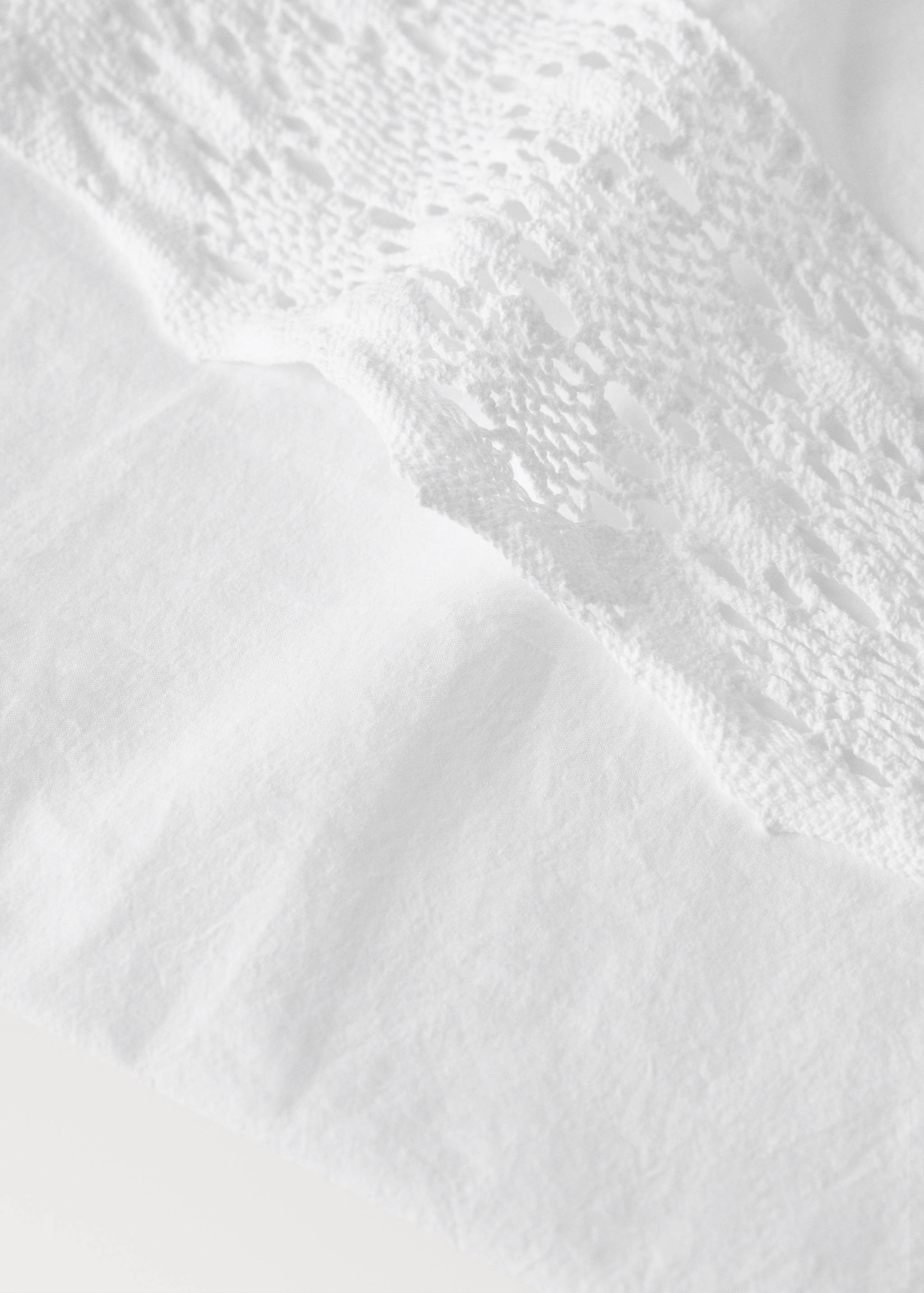 Top sheet cotton garment-dyed wide lace Bed 180/200 cm - Details of the article 1