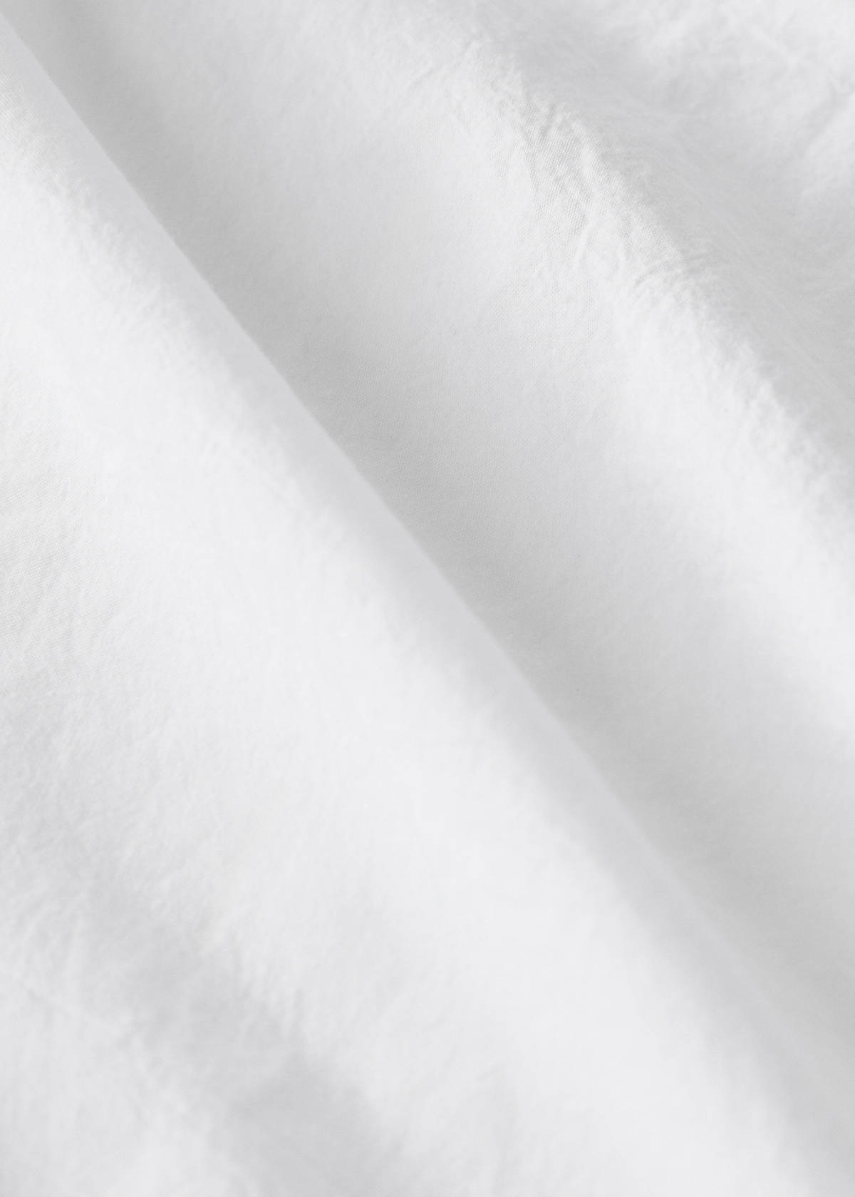 Top sheet cotton garment-dyed wide lace Bed 200 cm — White