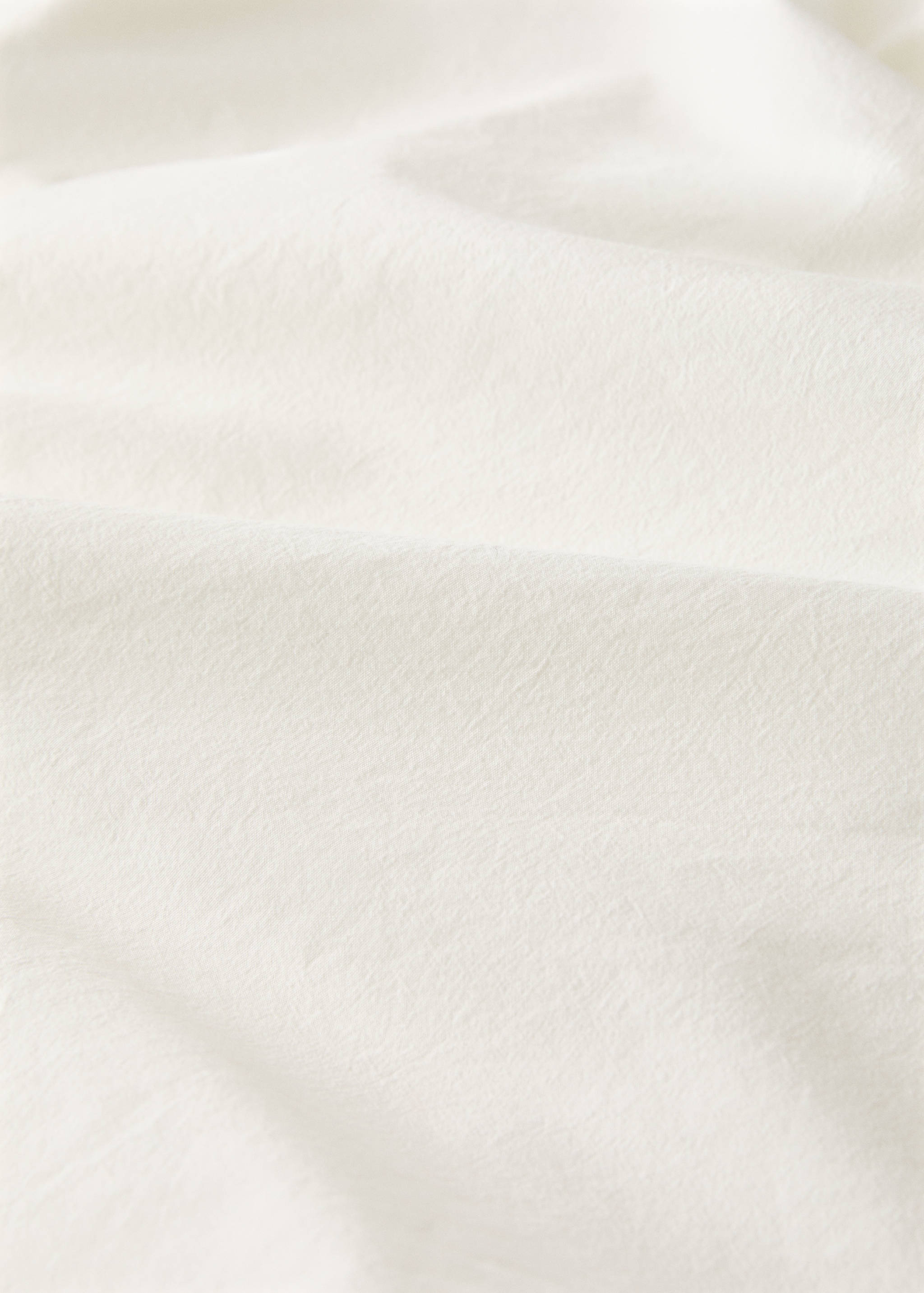 Cotton garment-dyed top sheet with linen ruffle for 135/140 cm bed - Details of the article 3