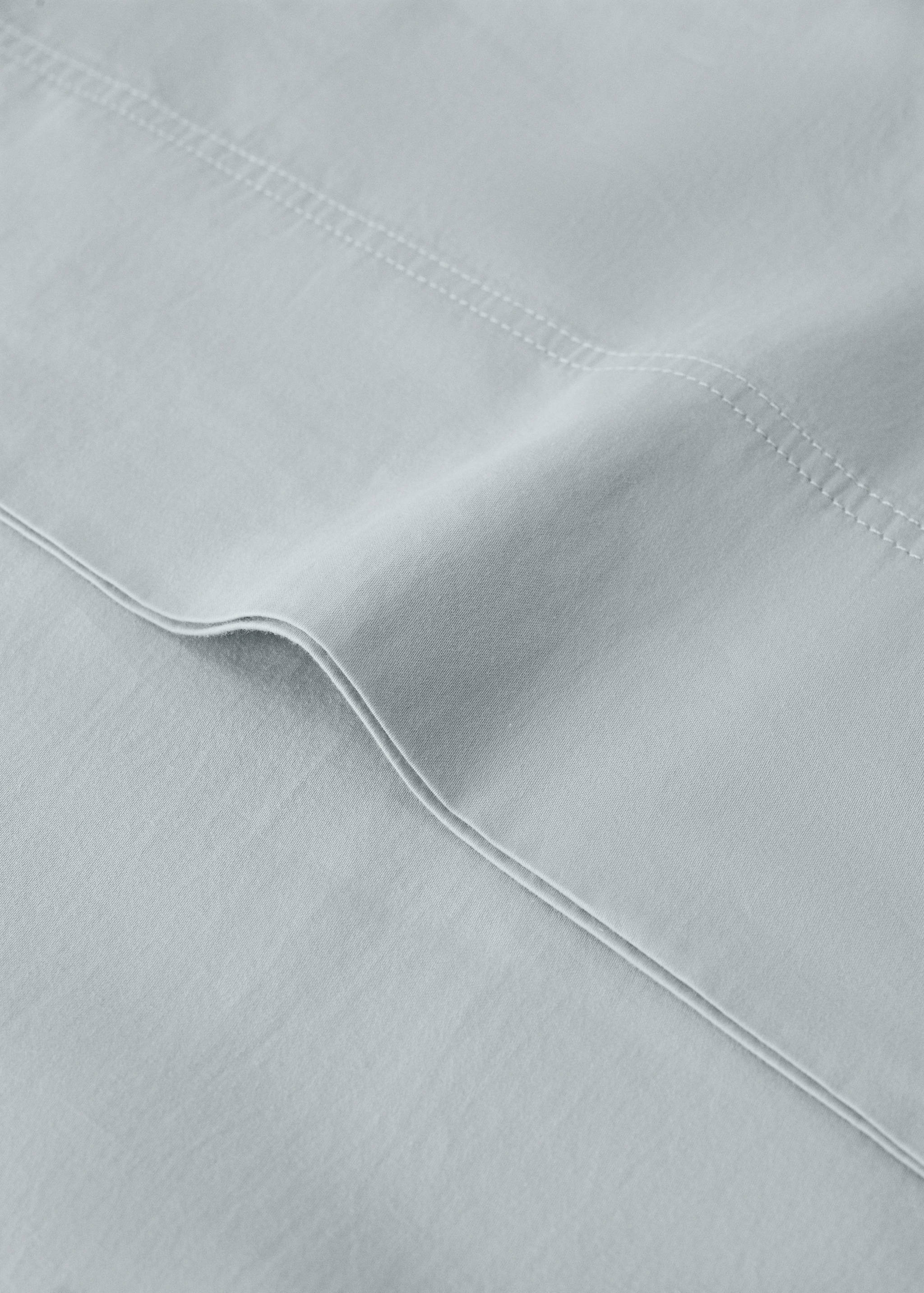 Double-stitched satin flat sheet for 90 cm bed - Details of the article 1