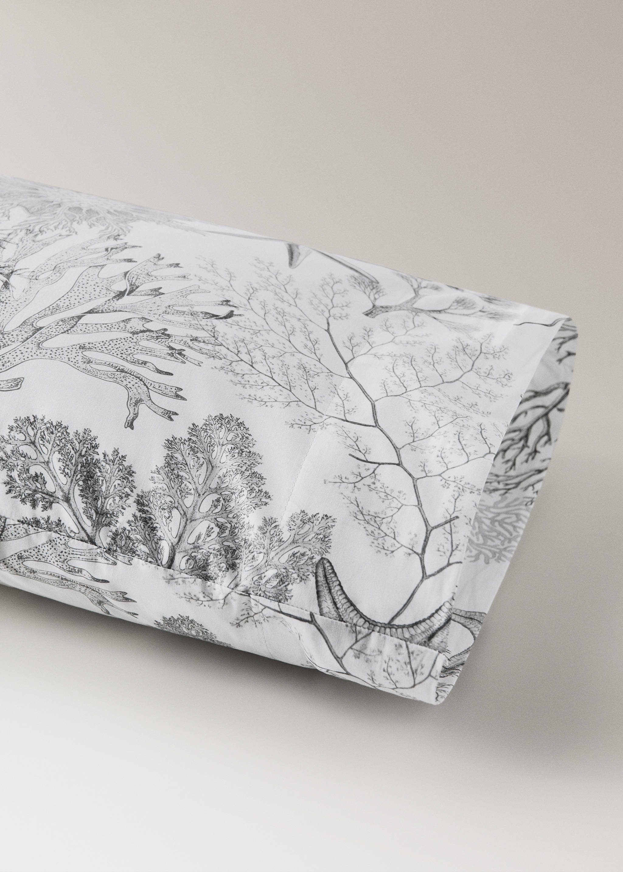 Taie d'oreiller en percale avec imprimé fonds marins 45x110 cm - Détail de l'article 2