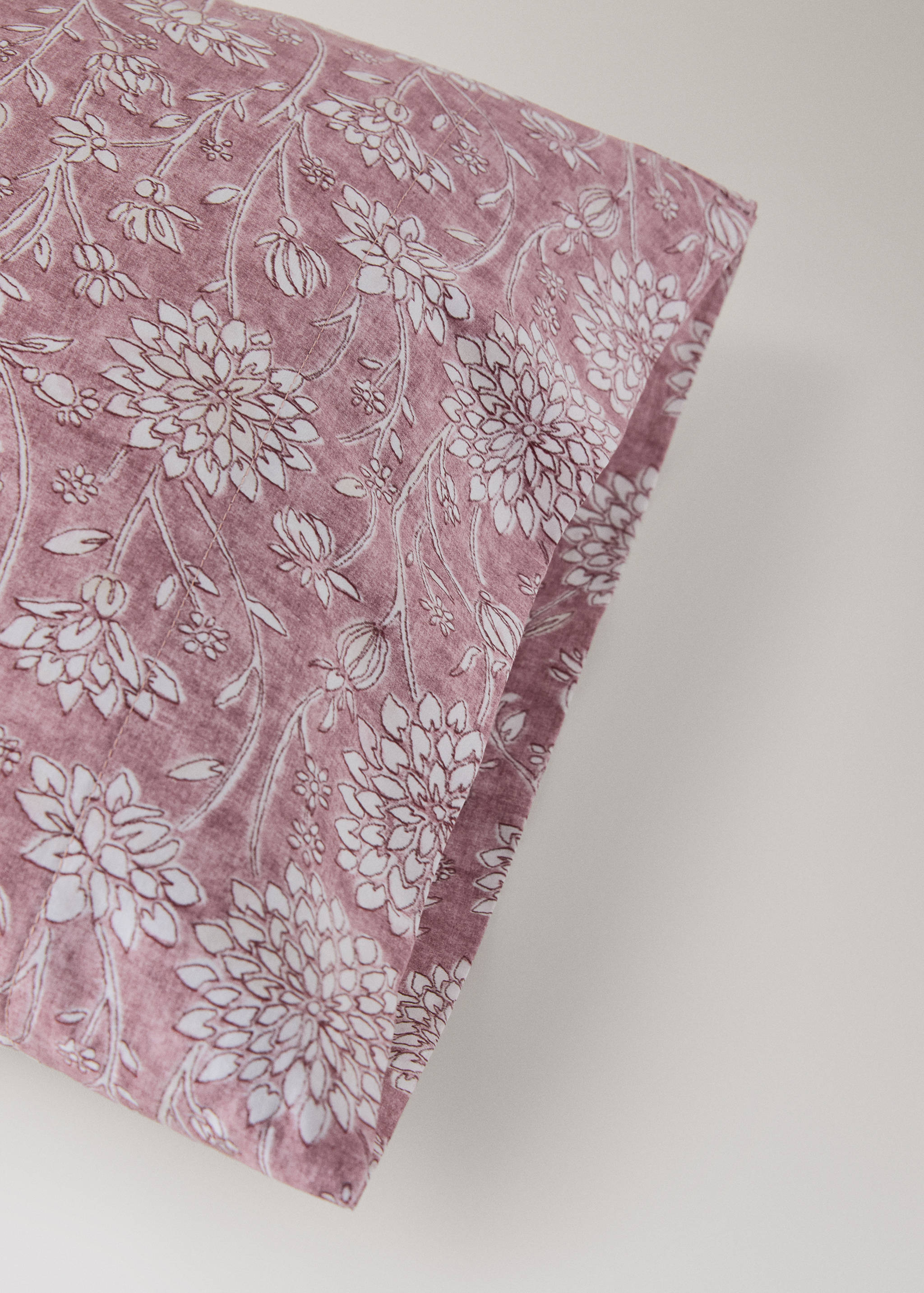 Husă de pernă din bumbac percal, model cu imprimeu cu dungi fine, 45x110 cm - Detaliu al articolului 1