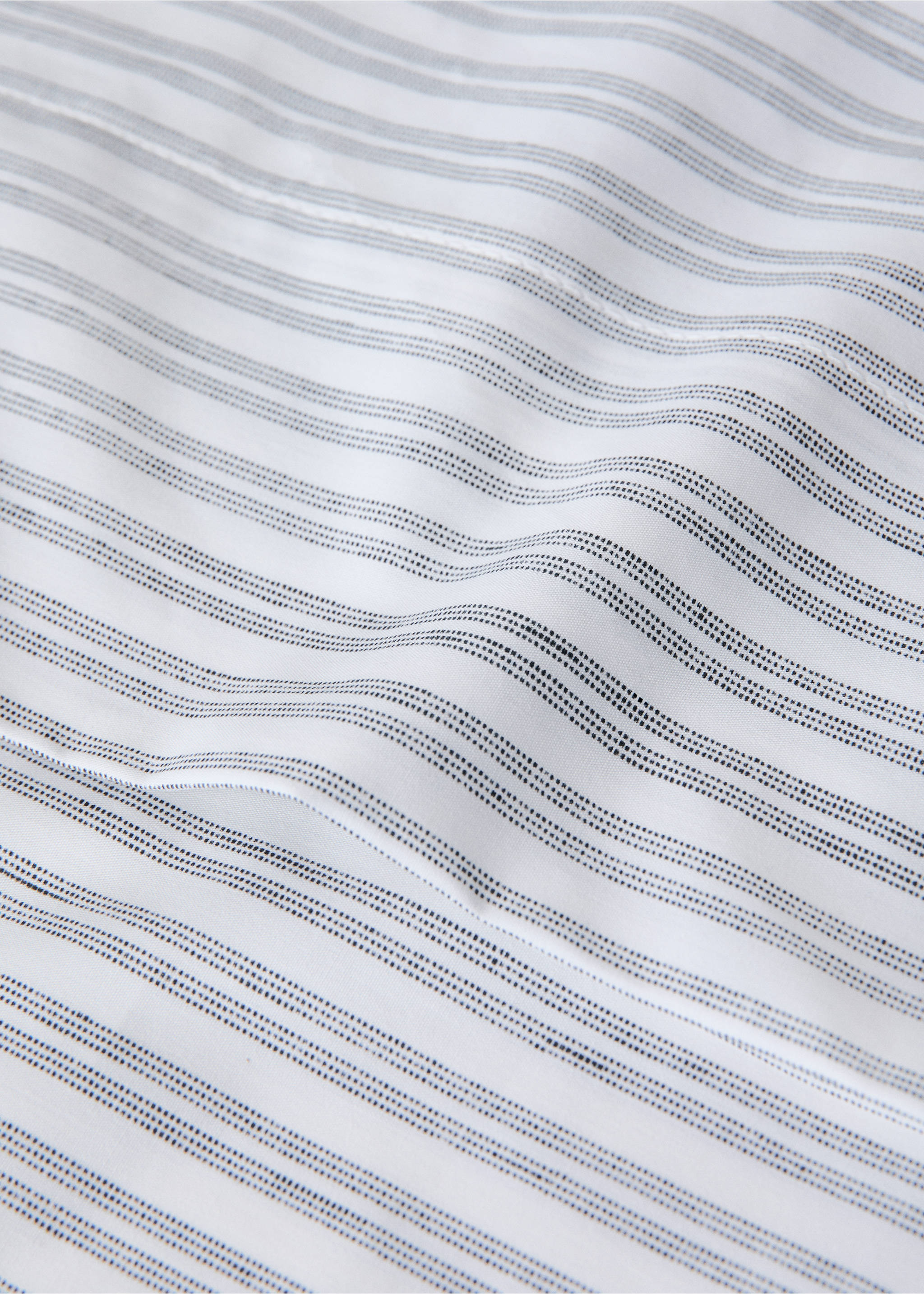 Калъфка за възглавница от памучен перкал на райе 45 x 110 см - Данни за артикула 1, Сиво. Ref: 27012952-00.