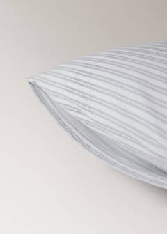 Two percale striped pillowcases 50x75 cm — Grey 3