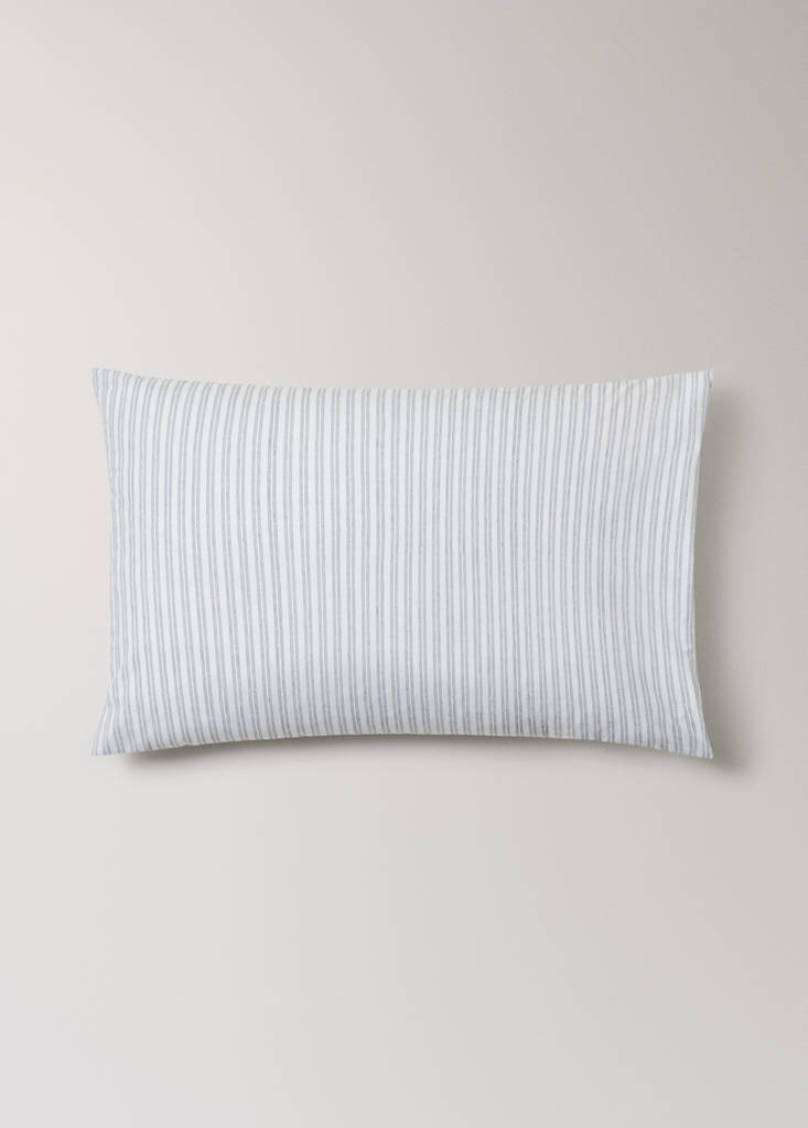 Two percale striped pillowcases 50x75 cm — Grey