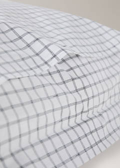 Two 60x60 cm percale checked pillowcases — Grey 2