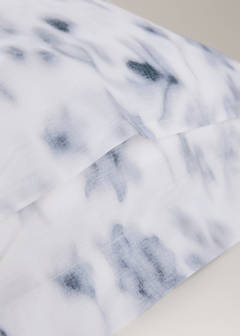 Two faded floral percale pillowcases 60x60 cm — Blue 2
