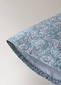 Two decorative floral print pillowcases 50x75 cm — Aqua Green 3