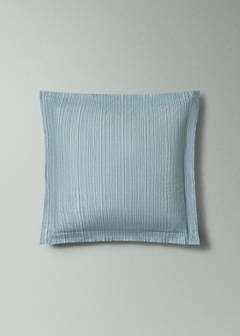Two decorative floral print pillow covers 60x60 cm — Aqua Green 7