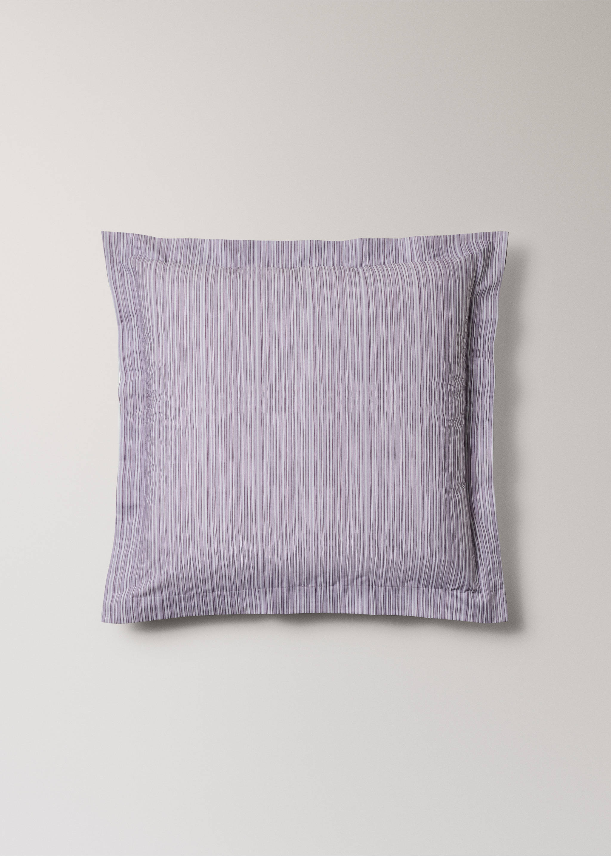 Zwei Kopfkissenbezüge mit dekorativem Blumenmuster, 60 x 60 cm - Artikel ohne Model, Helllila/Pastelllila. Ref: 27012963-00.