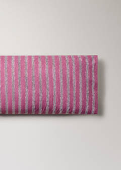 Tricolour striped percale cotton pillowcase 45x110 cm — Cherry 4