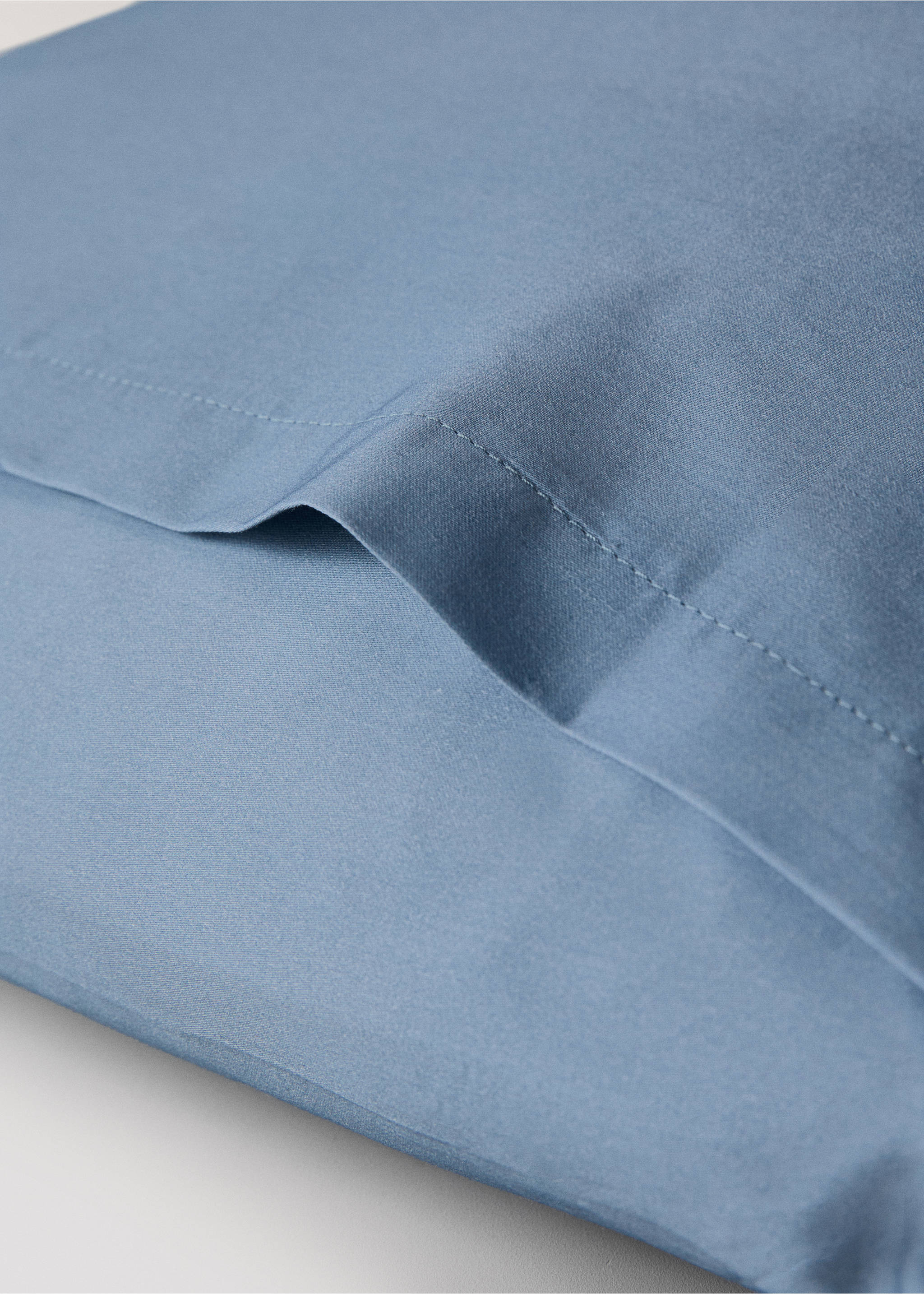 Two ombré cotton satin pillowcases 50x75cm - Details of the article 2, Blue. Ref: 27012977-00.