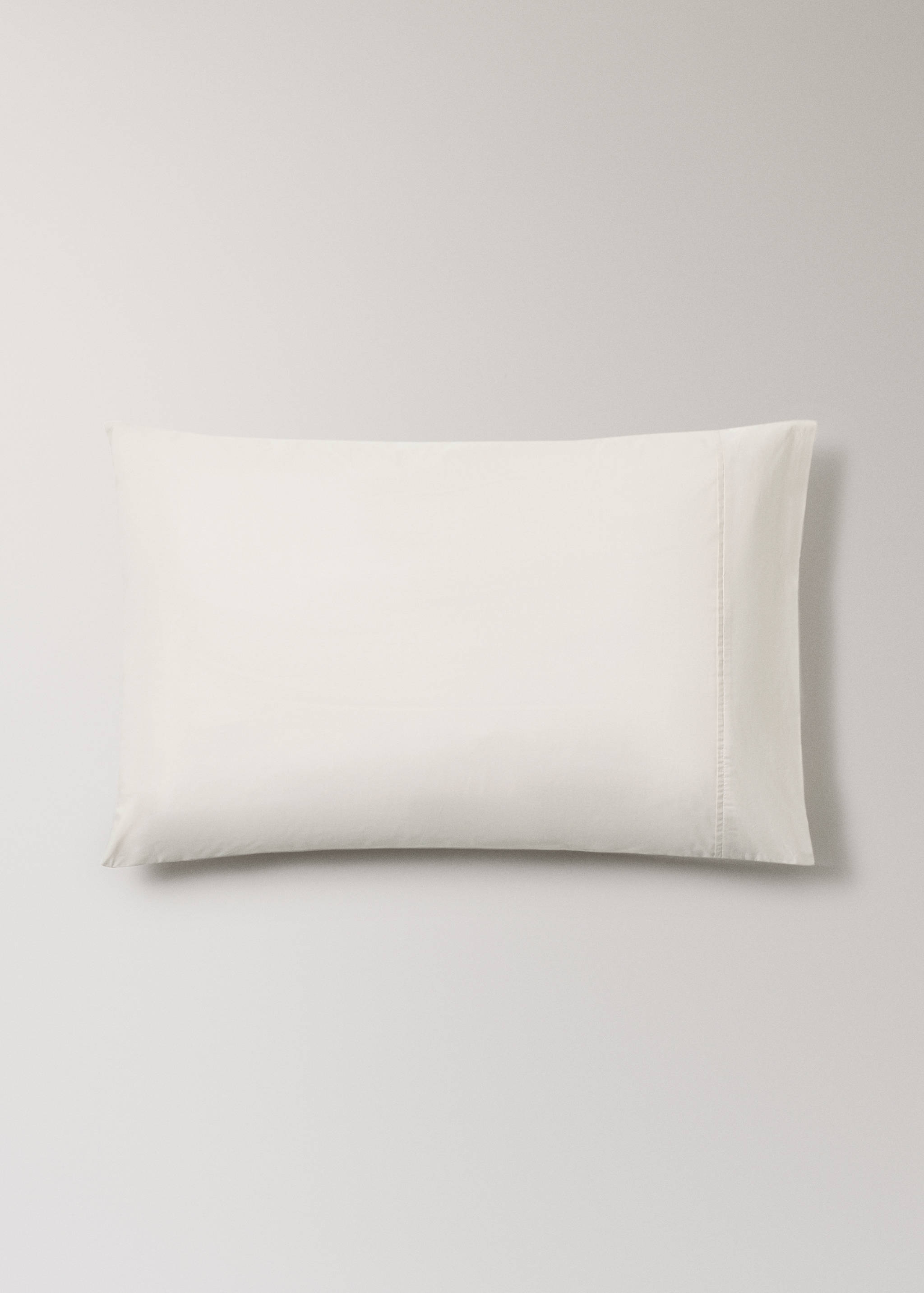 Deux taies d'oreiller percale de coton 300 fils 50x75 cm - Article sans modèle