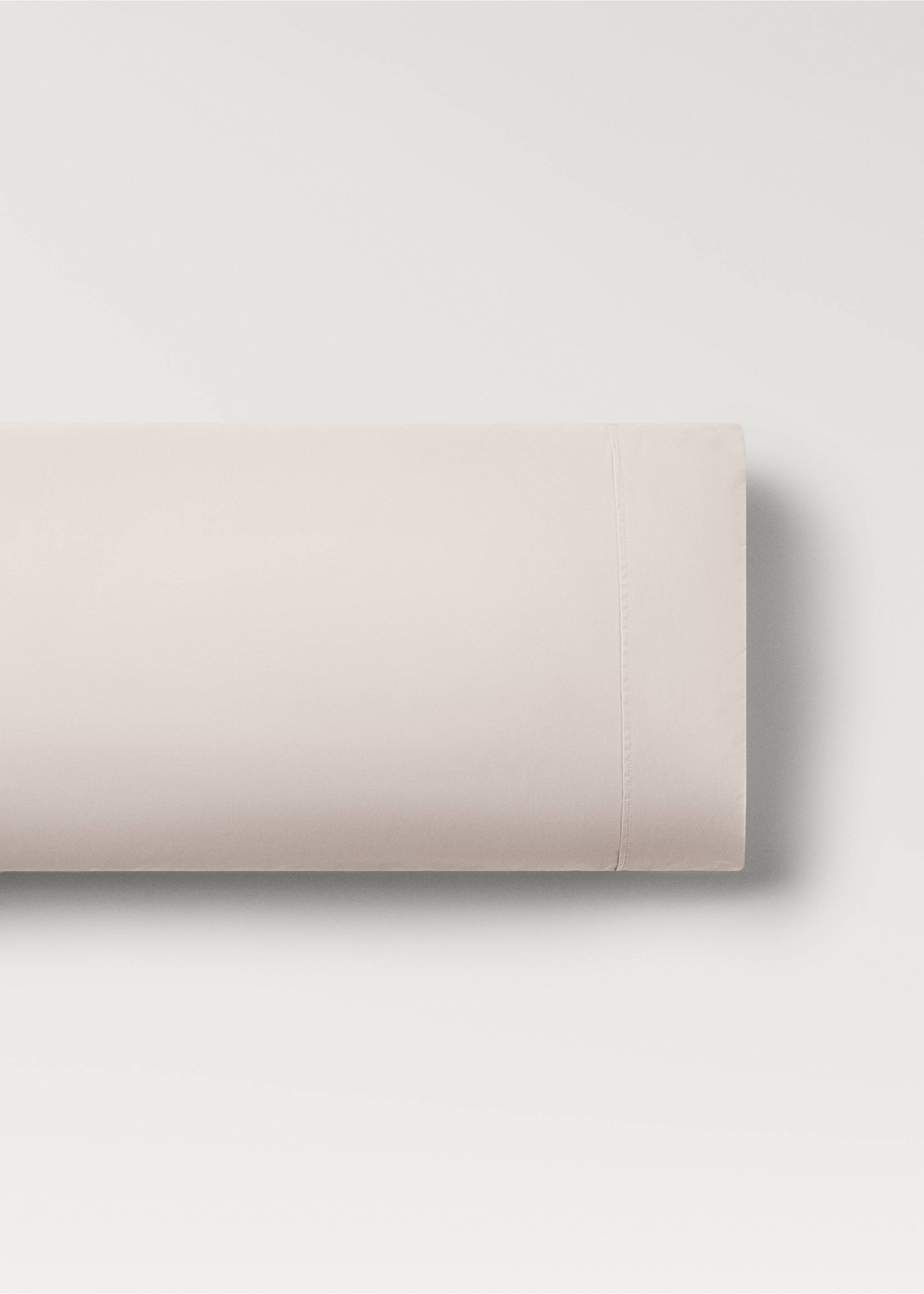 Two 300-thread count cotton percale pillowcases 50x75 cm - Article without model, Light/Pastel Grey. Ref: 27012983-00.