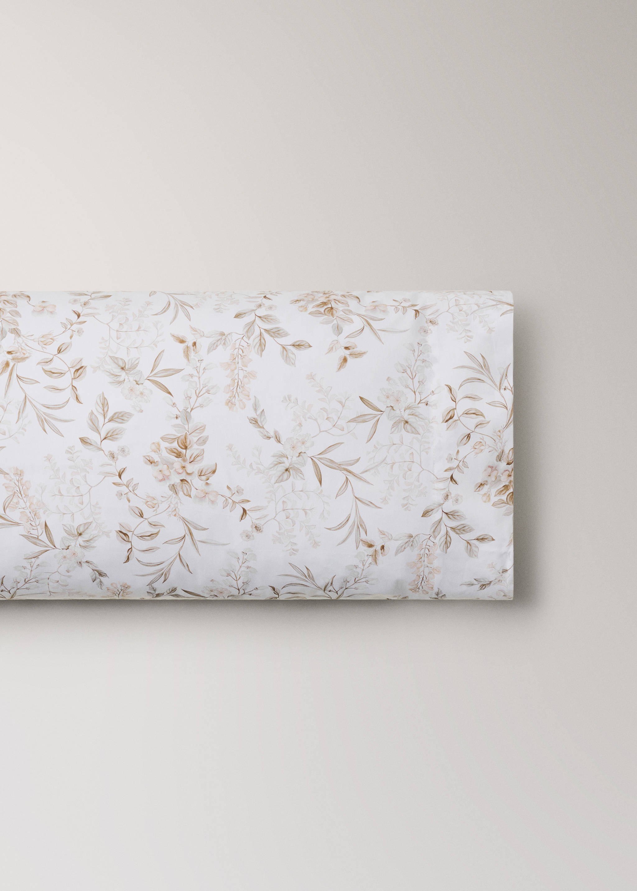 Two garden floral print pillowcases 45x110 cm - Article without model