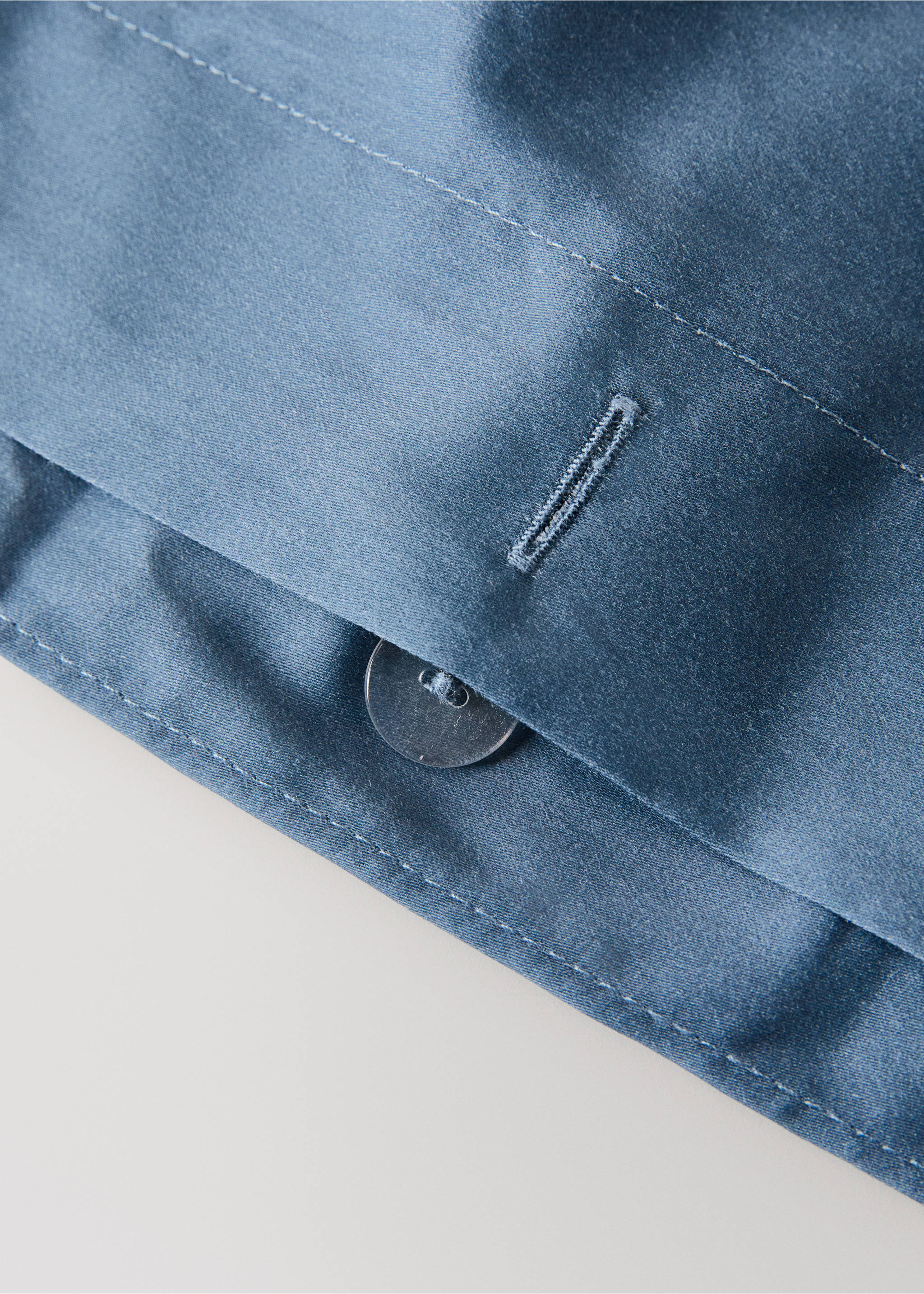 Degraded satin cotton duvet cover for Bed 180/200cm - Details of the article 1, Blue. Ref: 27013054-00.