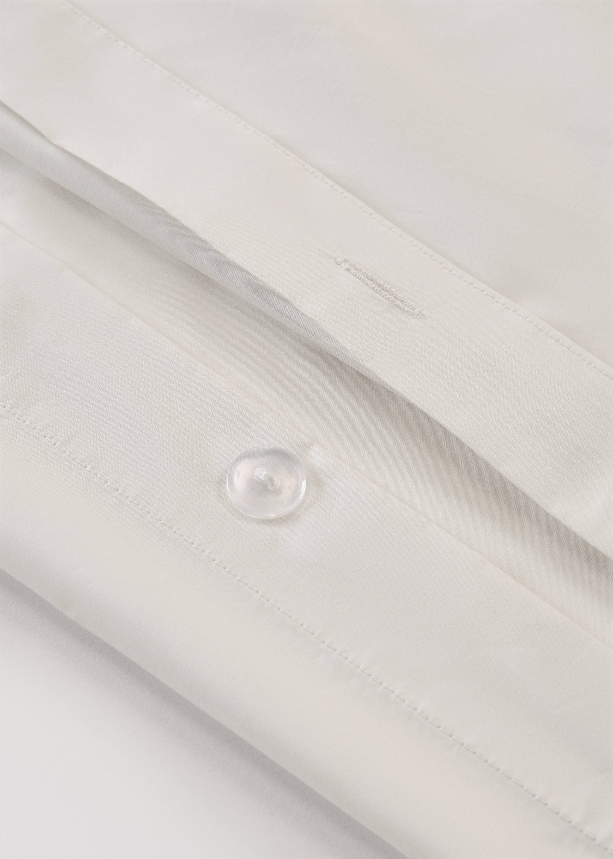 300 threads count cotton percale duvet cover Single bed - Details of the article 1, Ivory White. Ref: 27013055-00.