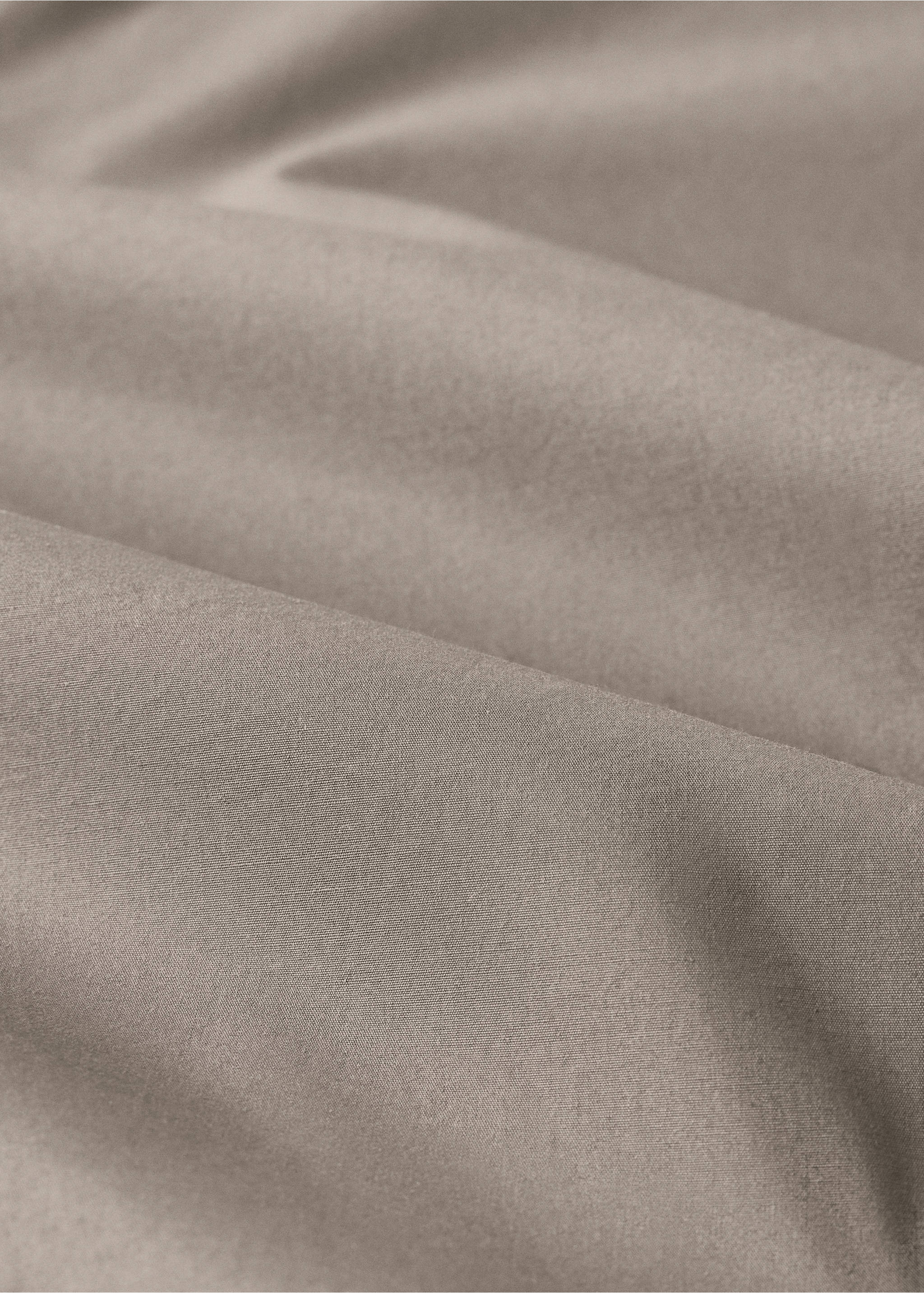 300 threads count cotton percale duvet cover Queen bed - Details of the article 2, Coffee. Ref: 27013056-00.