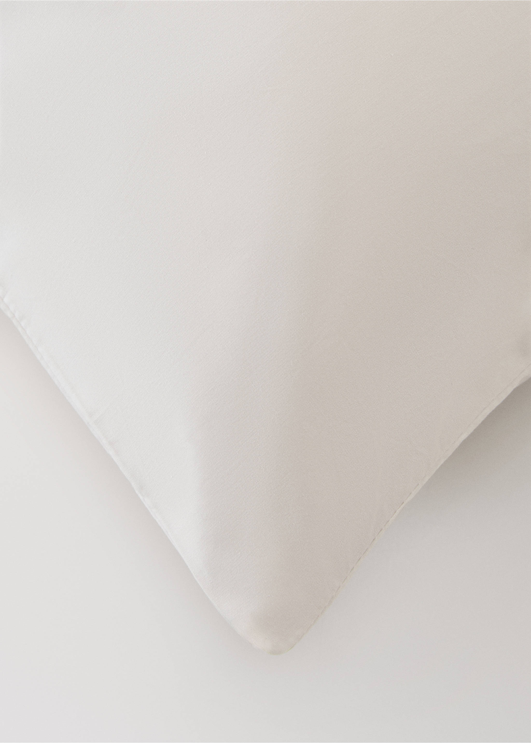 300 threads cotton percale duvet cover Superking bed - Details of the article 3, Ivory White. Ref: 27013058-00.