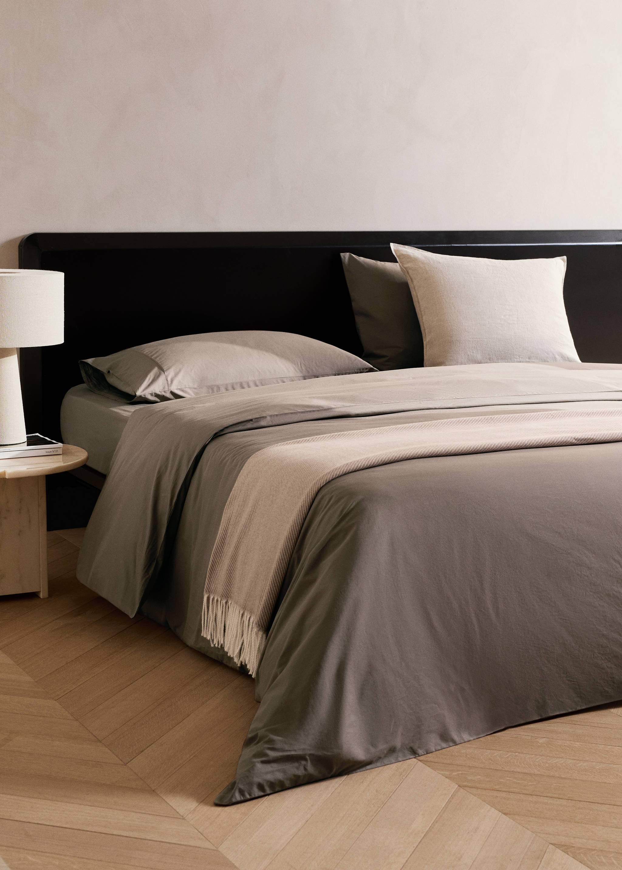 Housse de couette percale de coton 300 fils lit 180/200 cm - Plan général