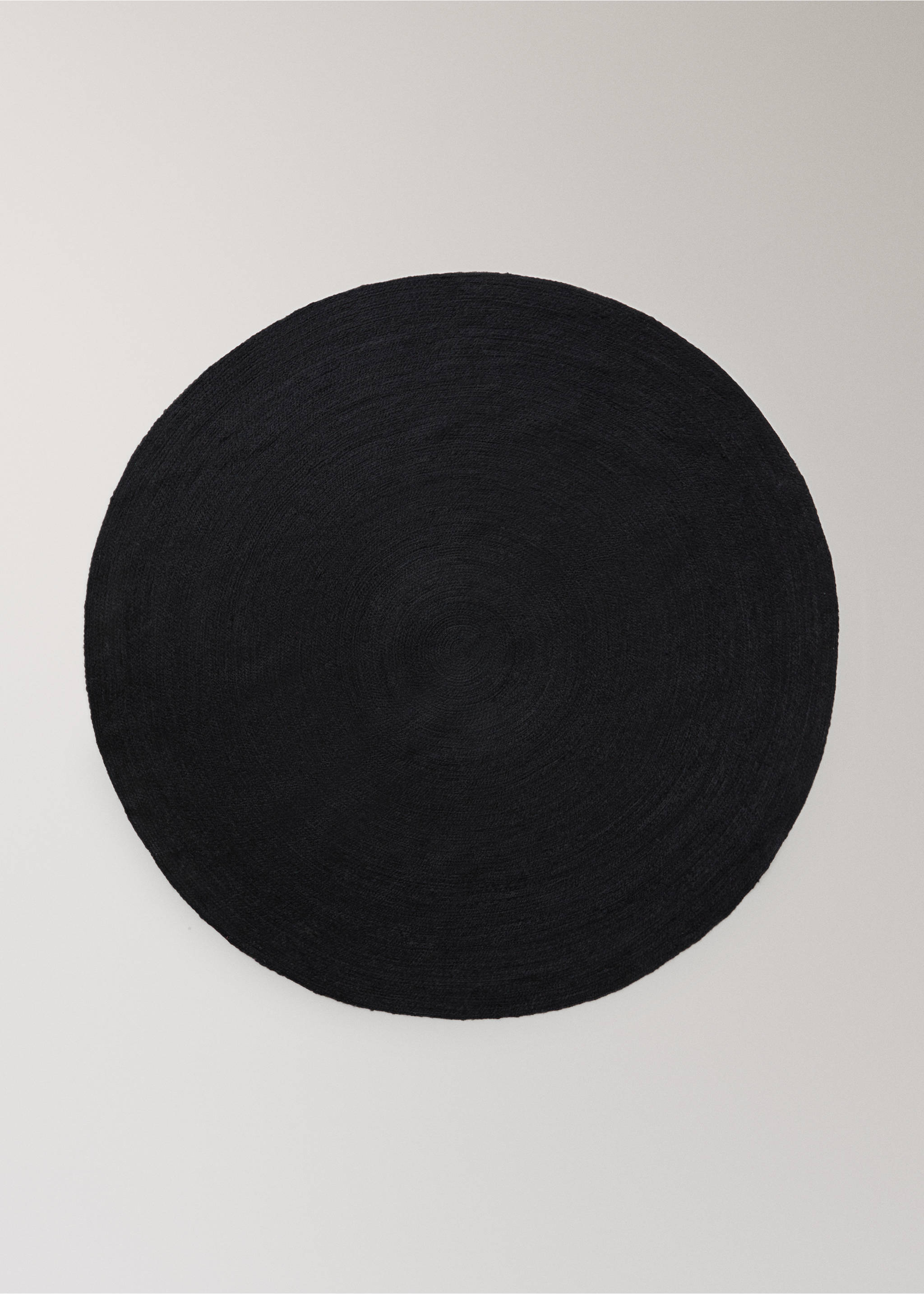 Round jute carpet - Article without model, Black. Ref: 27013286-00.